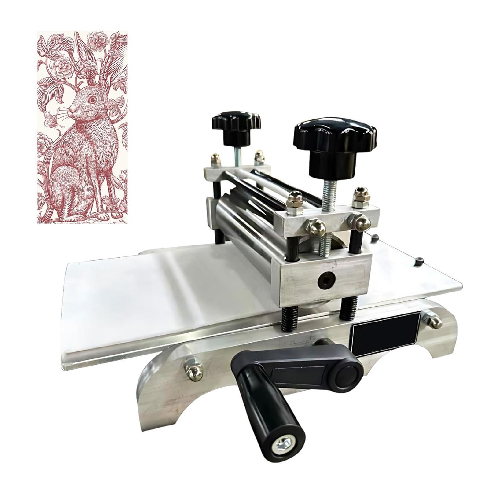 Presse à graver manuelle portable pour lino bois cuivre avec lit A4 réglable