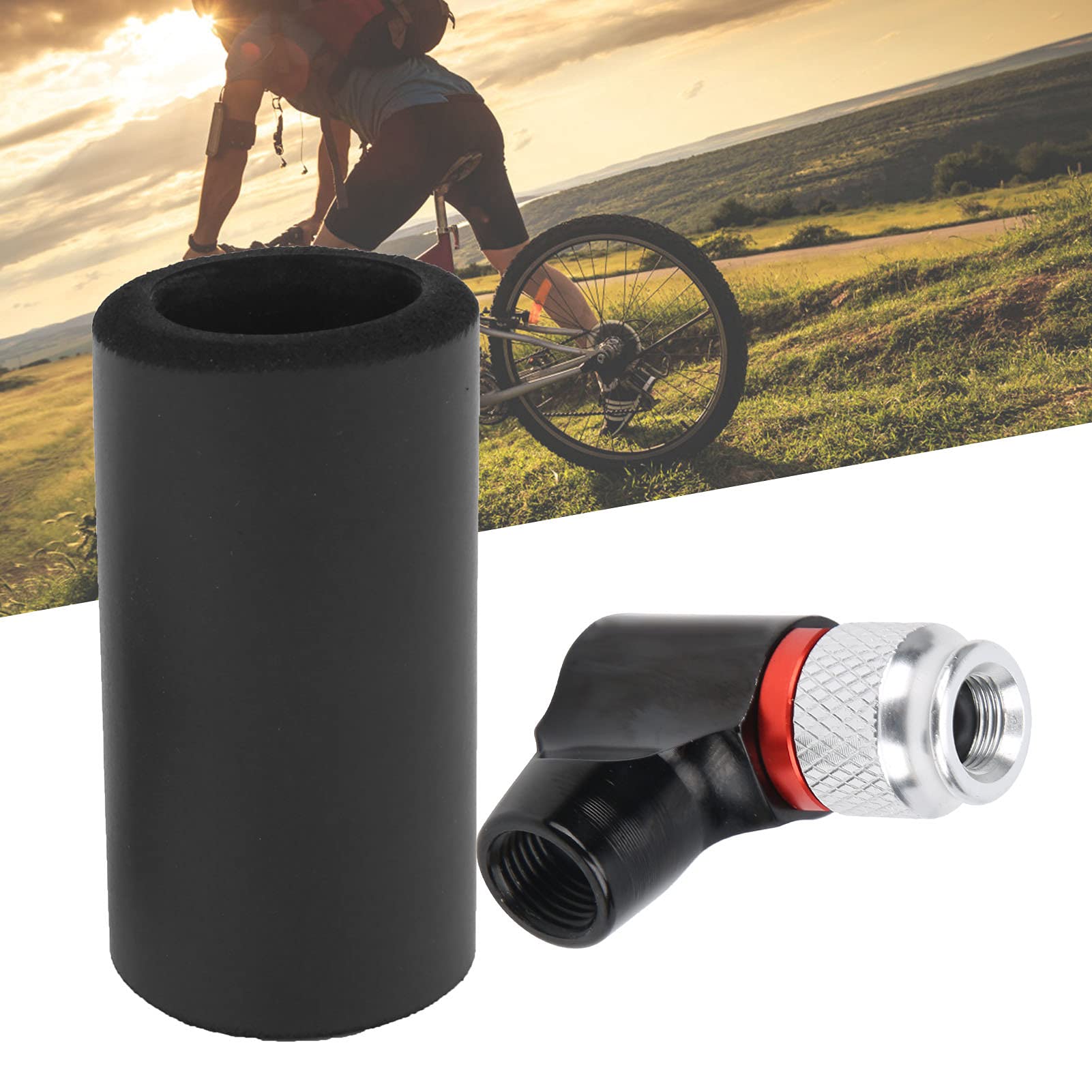 CO2 Inflator Cycle CO2 Cycle Pump CO2 Cartridge Inflator Cycle Tire Inflator with Insulated Sleeve for Mountain and Road Bicycles