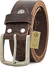 LINDENMANN Men's Buffalo Leather Belt 40 mm Brown