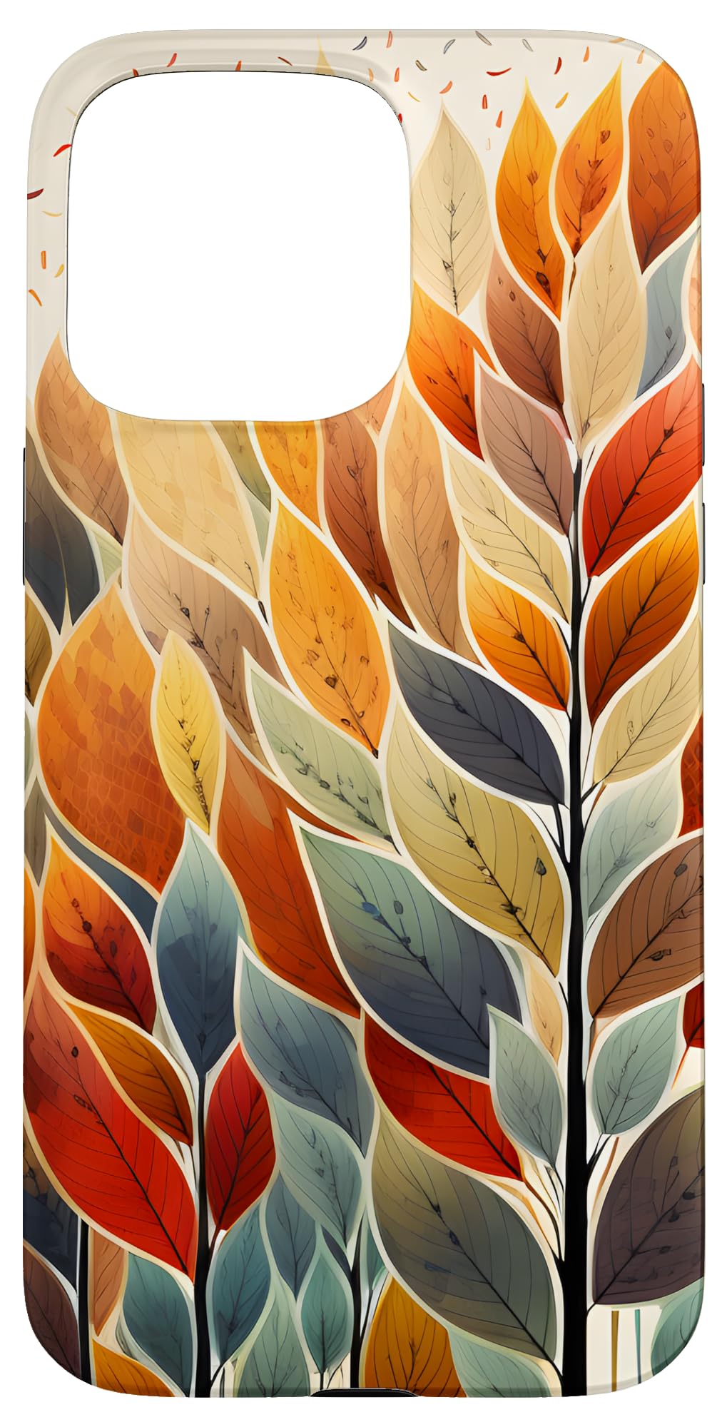 Autumn Fall Colorful Leaves Design Case for iPhone 15 Pro Max