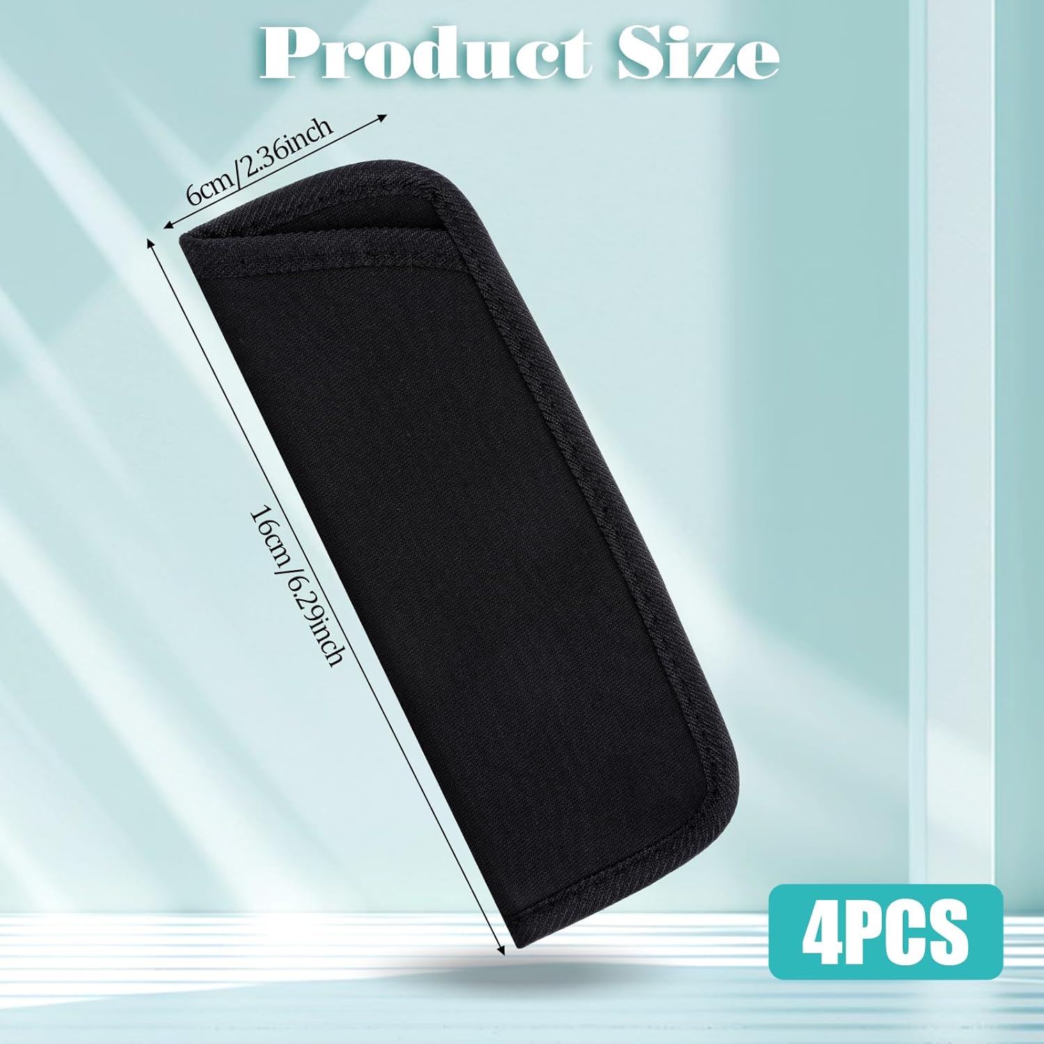 4 Pack Eyeglass Case Soft Slip in Glasses Cases Black Eyeglasses Holder Protective Case for Travel Sunglasses Case Pouch Fabric Spectacle Pouch Soft Glasses Sleeve Holder - Image 2