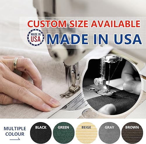 Miniatura 5 de SHADEWIZ Cubierta de valla de privacidad negra de 6 x 50 pies, malla de esgrima resistente con lazo de cremallera para terraza, patio, piscina al