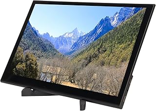 CCYLEZ 15.6inch QLED Monitor HD, QLED Gaming Monitor with Speaker, Laptop Monitor HD 6H Hardness Glass Panel, Support Multi Language OSD Menu,10 Point Capacitive Touch, with Speaker (UK