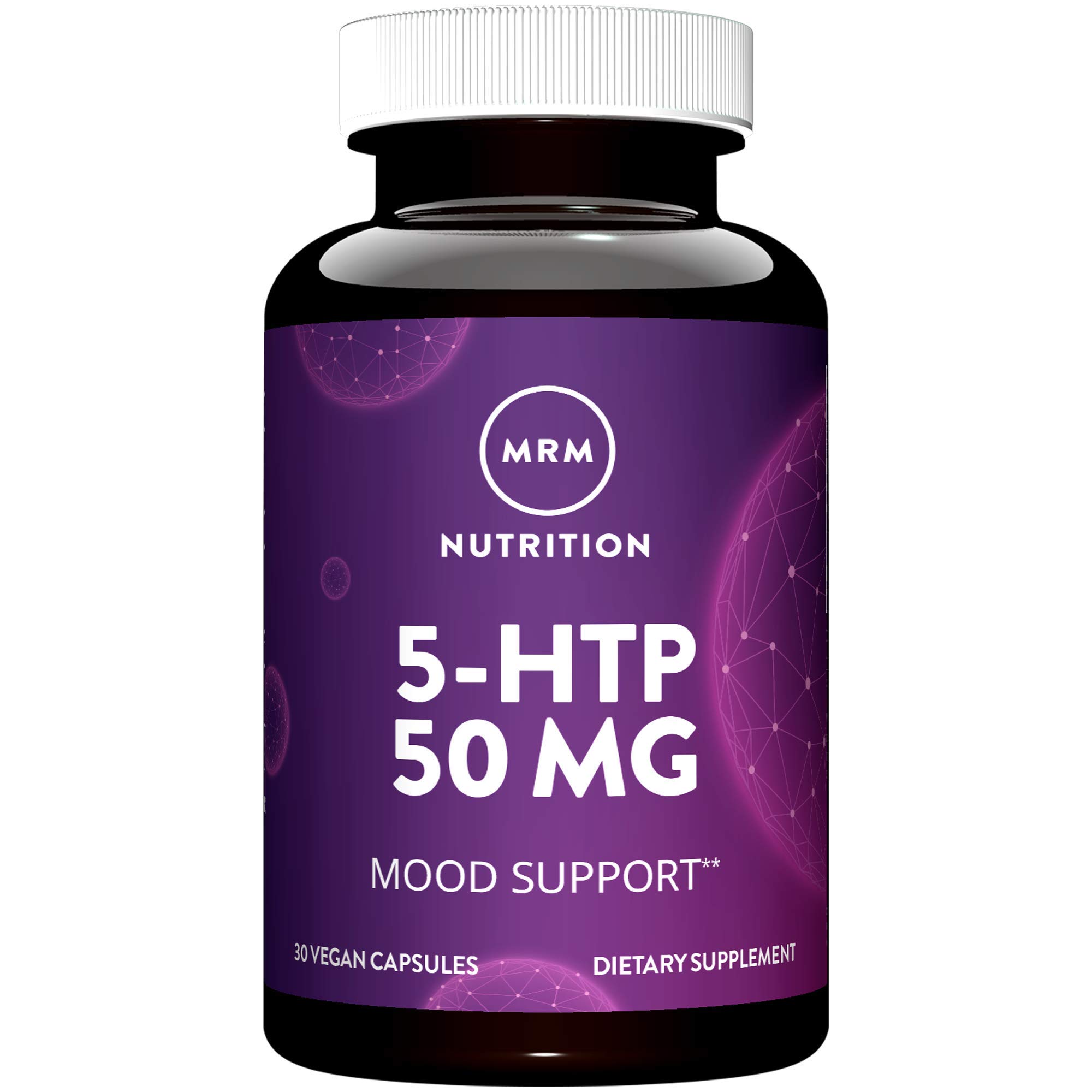 MRM Nutrition - 5-HTP 50 MG Capsules, for Women & Men - 30 Servings