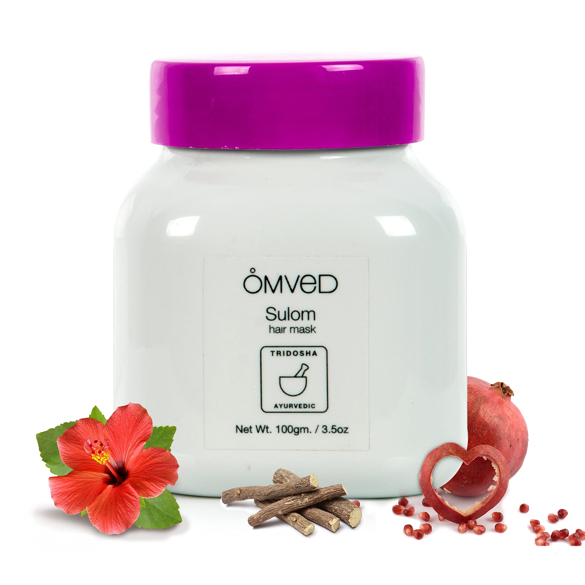 OmvedAyurvedic Sulom Hair Mask for anti-dandruff scalp, 100g