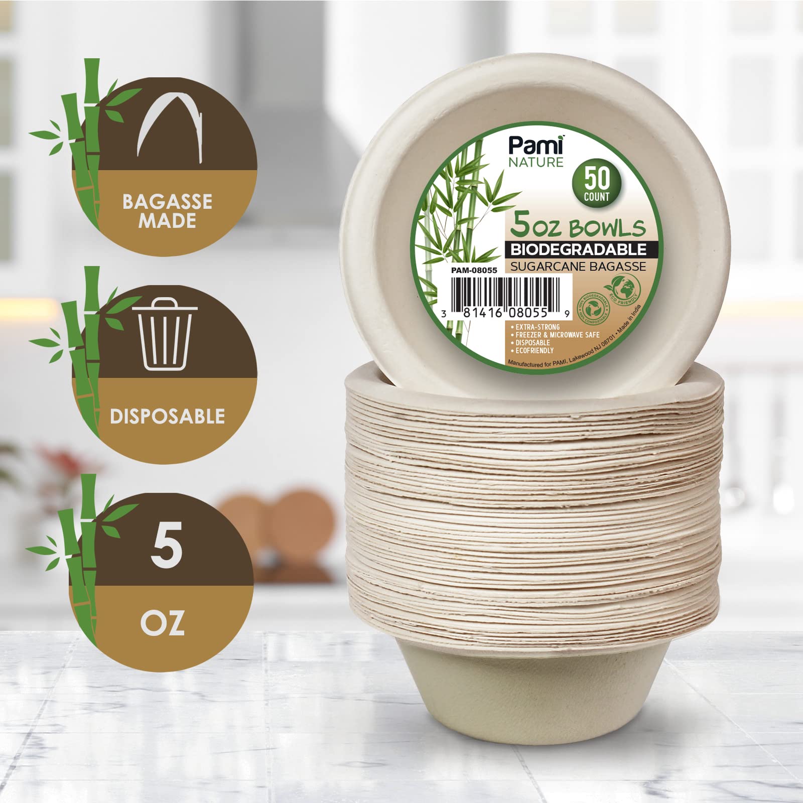 PFAS Free Sugarcane 100% Biodegradable PFAS-Free 700ml Clamshell Food - View #2