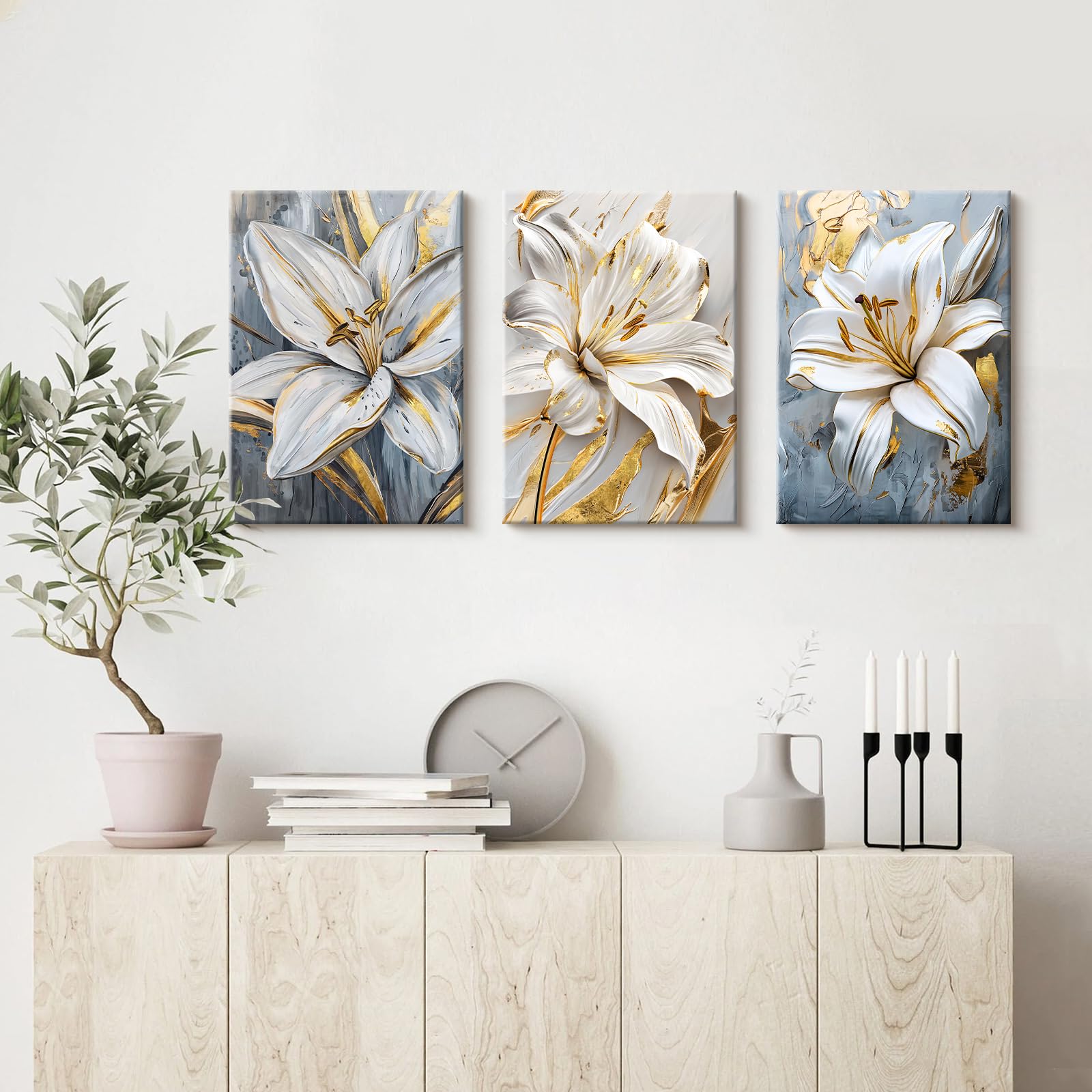 3 Pcs Wooden Framed Canvas Wall Art Set Bohemian Sage Green Canvas Prints Poster Geometric Line Beige Green Pictures for Living Room Bedroom Dinning Room Hallway Stairs Wall Decor 30x40cm x3pcs — view 406
