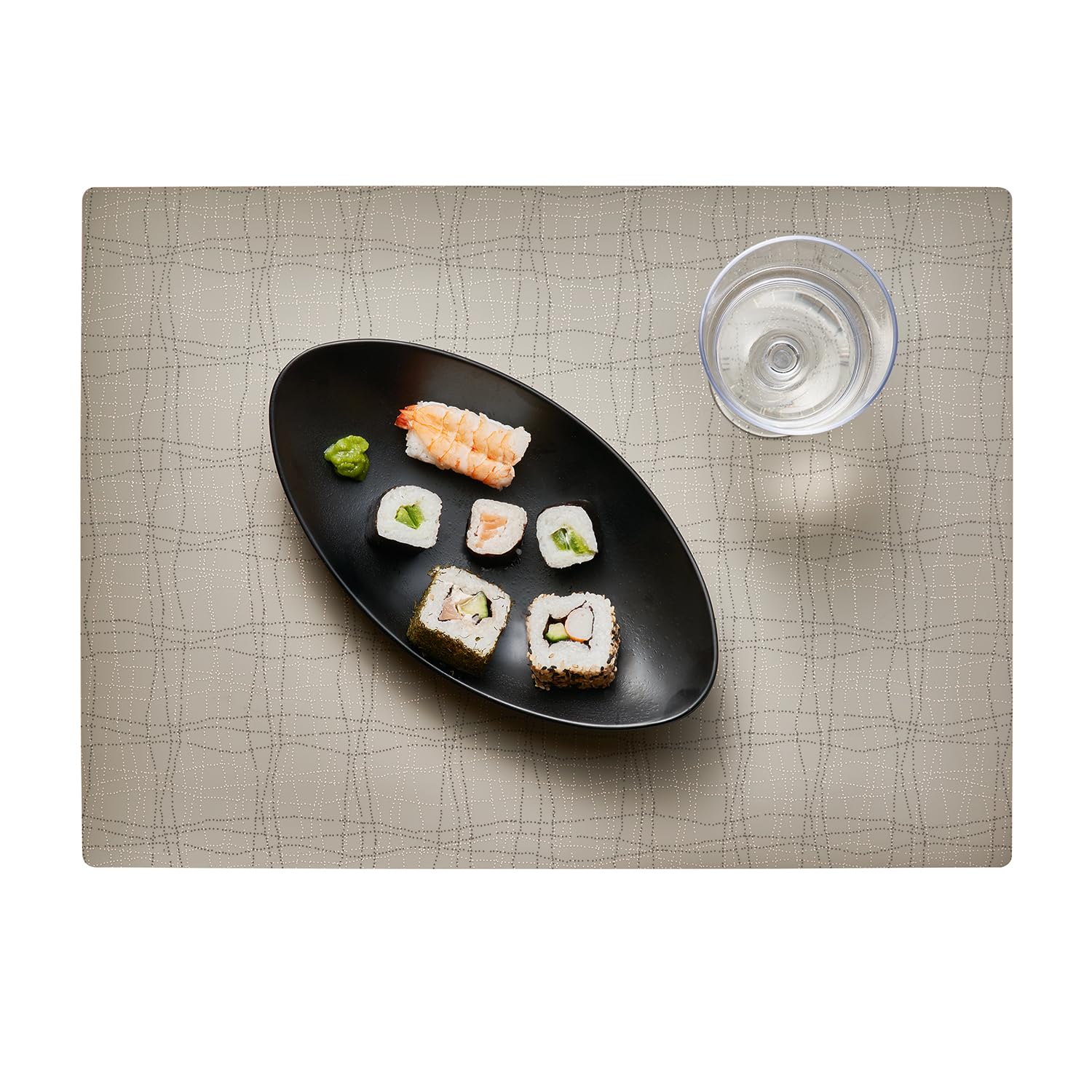 APS 60584 Place Mat Washable Stain-Resistant and Non-Slip 45 x 33 cm Silicone Beige, Dark Beige - Image 2