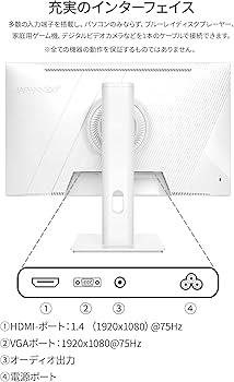 Amazon.co.jp: JAPANNEXT 23.8インチ モニター フルHD 1920x1080解像度