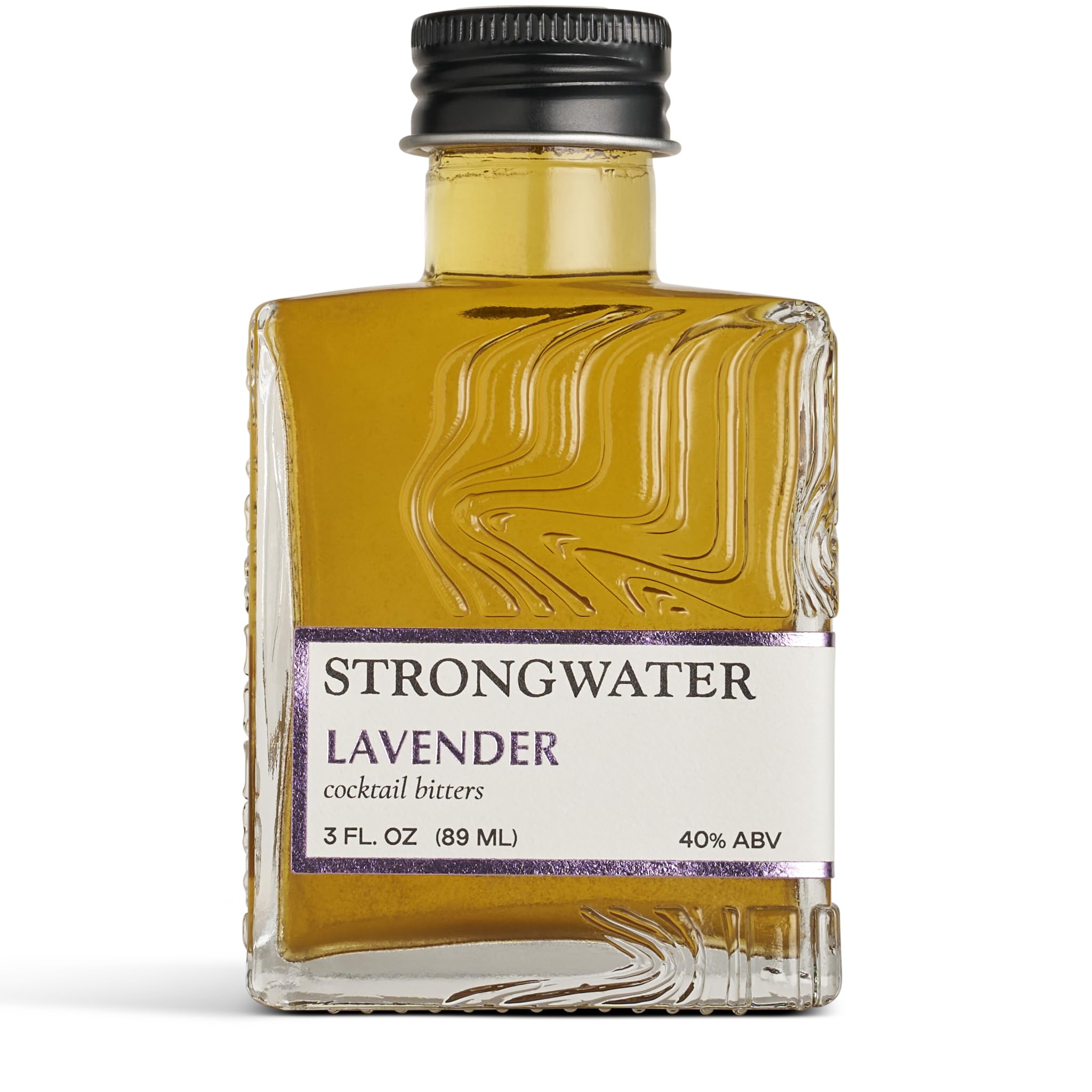 Strongwater Lavender Bitters (40 Servings) - Lavender Bitters for Cocktails Made with Lavender, Chamomile, Calendula & Wormwood - Pair with Gin or a Vodka Martini - 3oz, 1 Pack