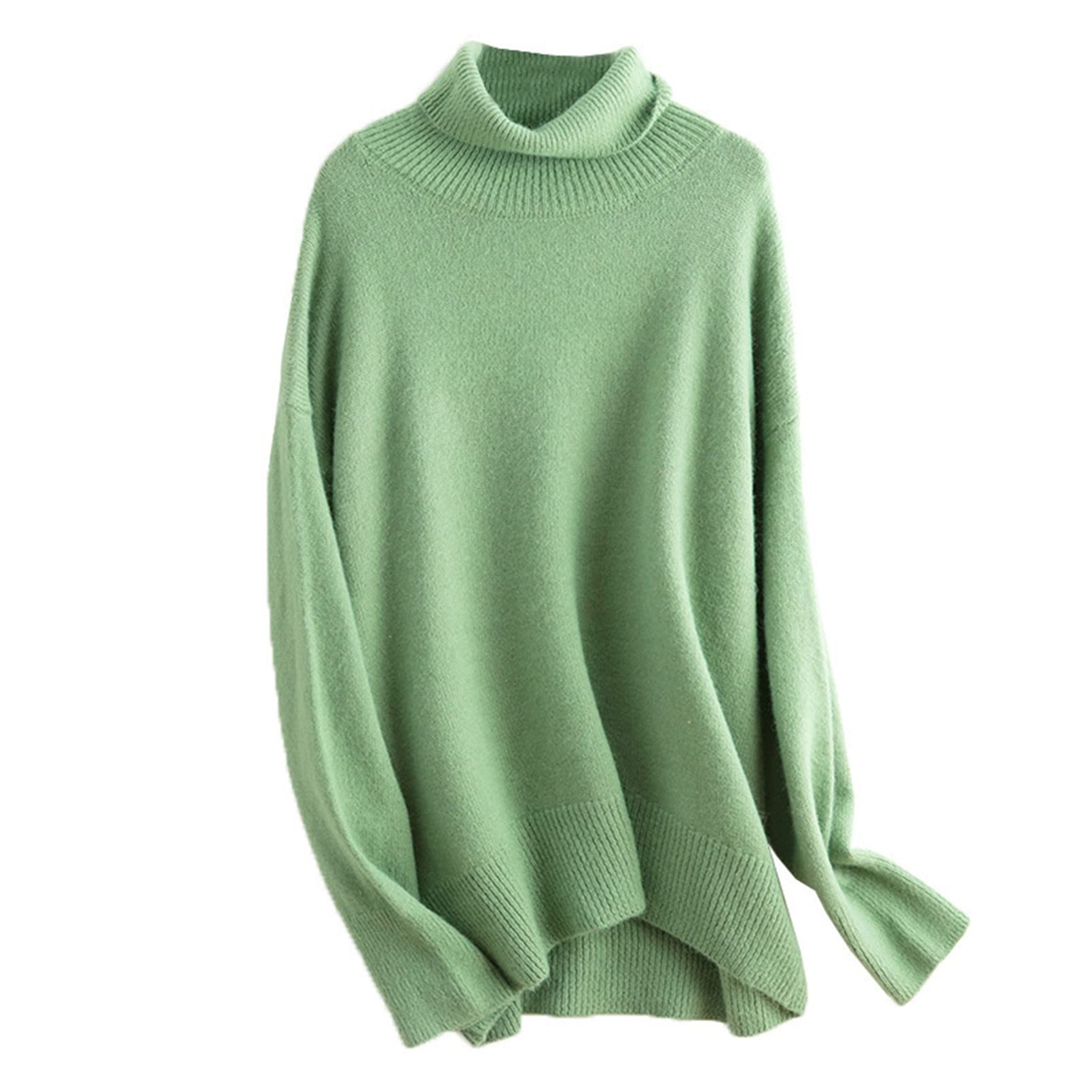 Cuello alto Mujer Recortada Suéteres Invierno Manga Larga Punto Invierno Ropa Jersey