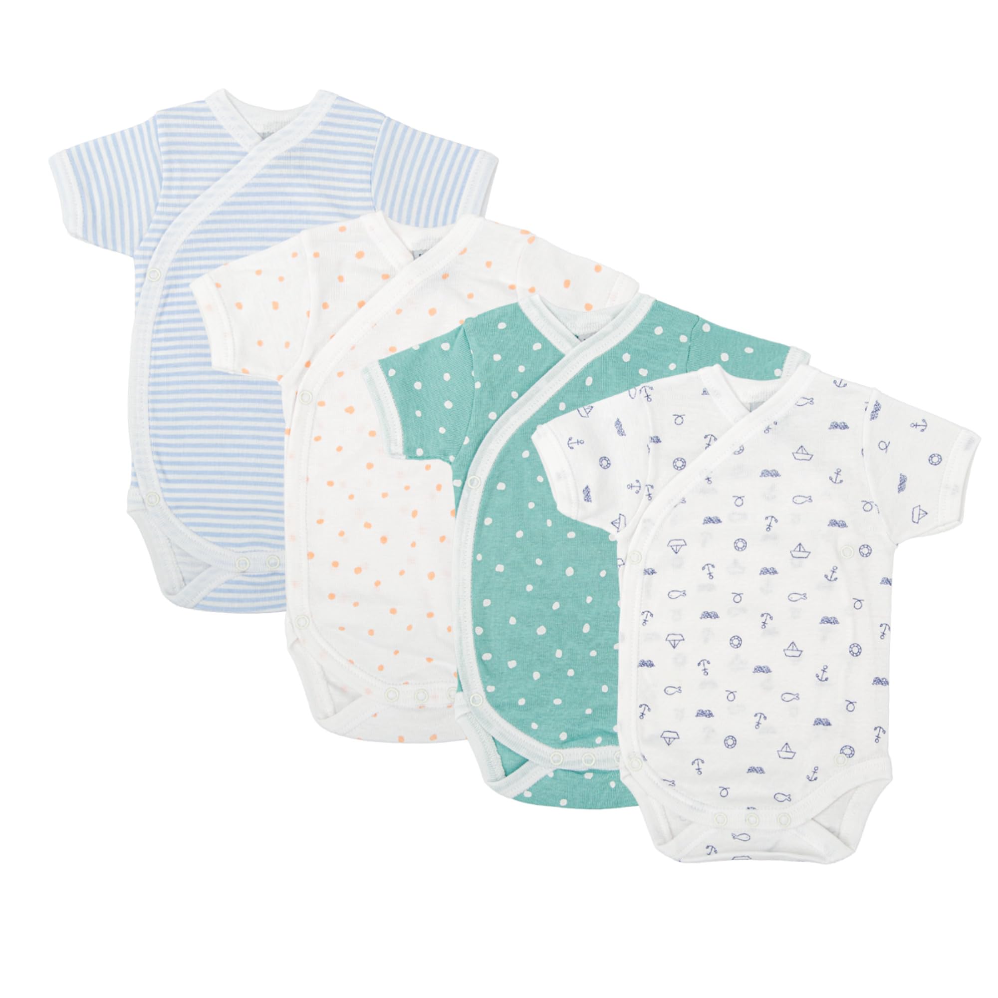 BABIDU Body niemowlęce z krótkim rękawem, 100% miękka, oddychająca bawełna, unisex, odzież dla niemowląt, chłopców i dziewczynek, body dla noworodków, idealne do skóry wrażliwej i na co dzień