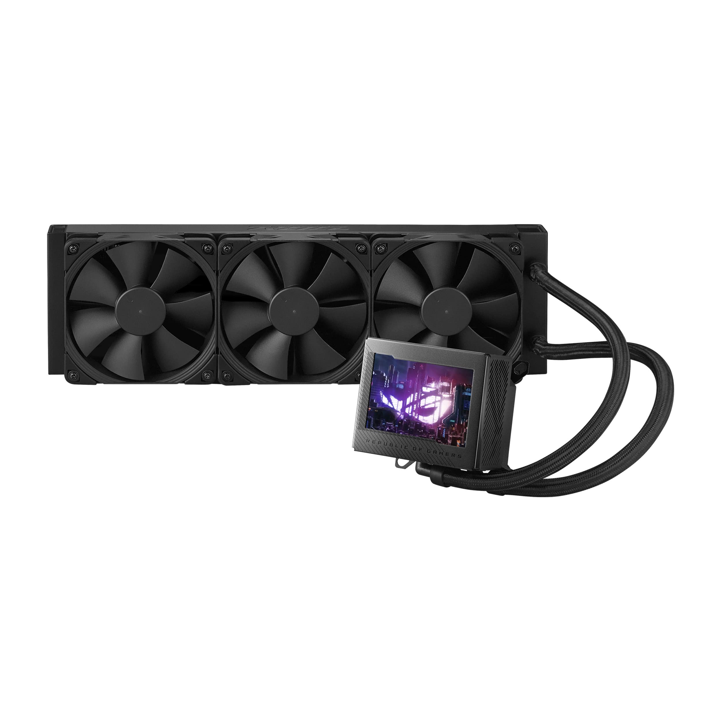 Asus ROG Ryujin III 360 - Kit de Refrigeración Líquida CPU, Pantalla LCD de 3.5", Bomba Asetek 8a Generación, Ventilador Integrado y 2 Ventiladores de Radiador Noctua 2000 PWM de 120 mm