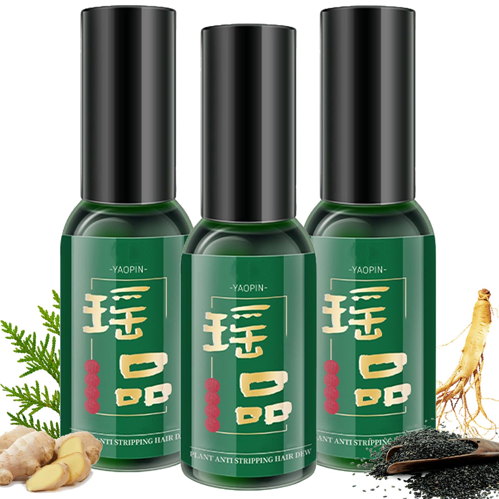 Yaopin Anti-Hair Loss and Hair Growth Solution, Yao Products Herbal Hair Care Serum 30ml/1.05oz