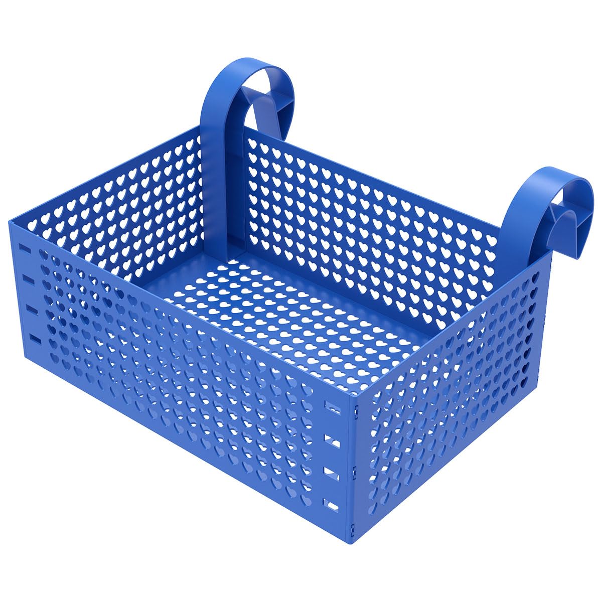 Kuanght Blue Poolside Storage Baskets, Foldable Above Ground Pool Storage Basket, Plastic Swimming Pools Toy Basket, Large Capacity Hanging Shower Baskets For Pool Toys, Towels And Beverages