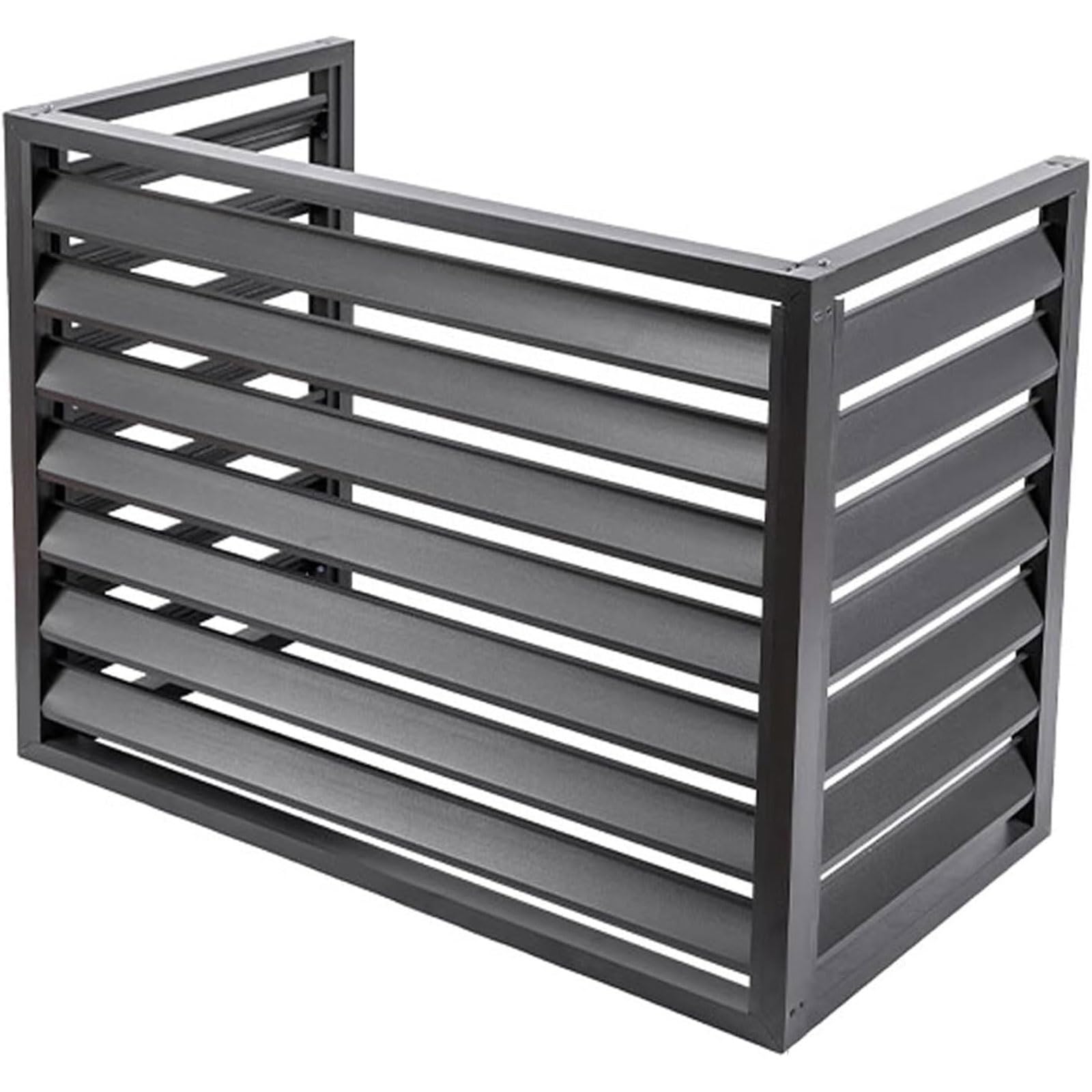 AYCDL Aluminum AC Privacy Fence Panels, Durable Outdoor Air Conditioner Cover for Enhanced Privacy and Aesthetic Appeal in Courtyards and Apartments,Grey-100 * 70 * 50cm