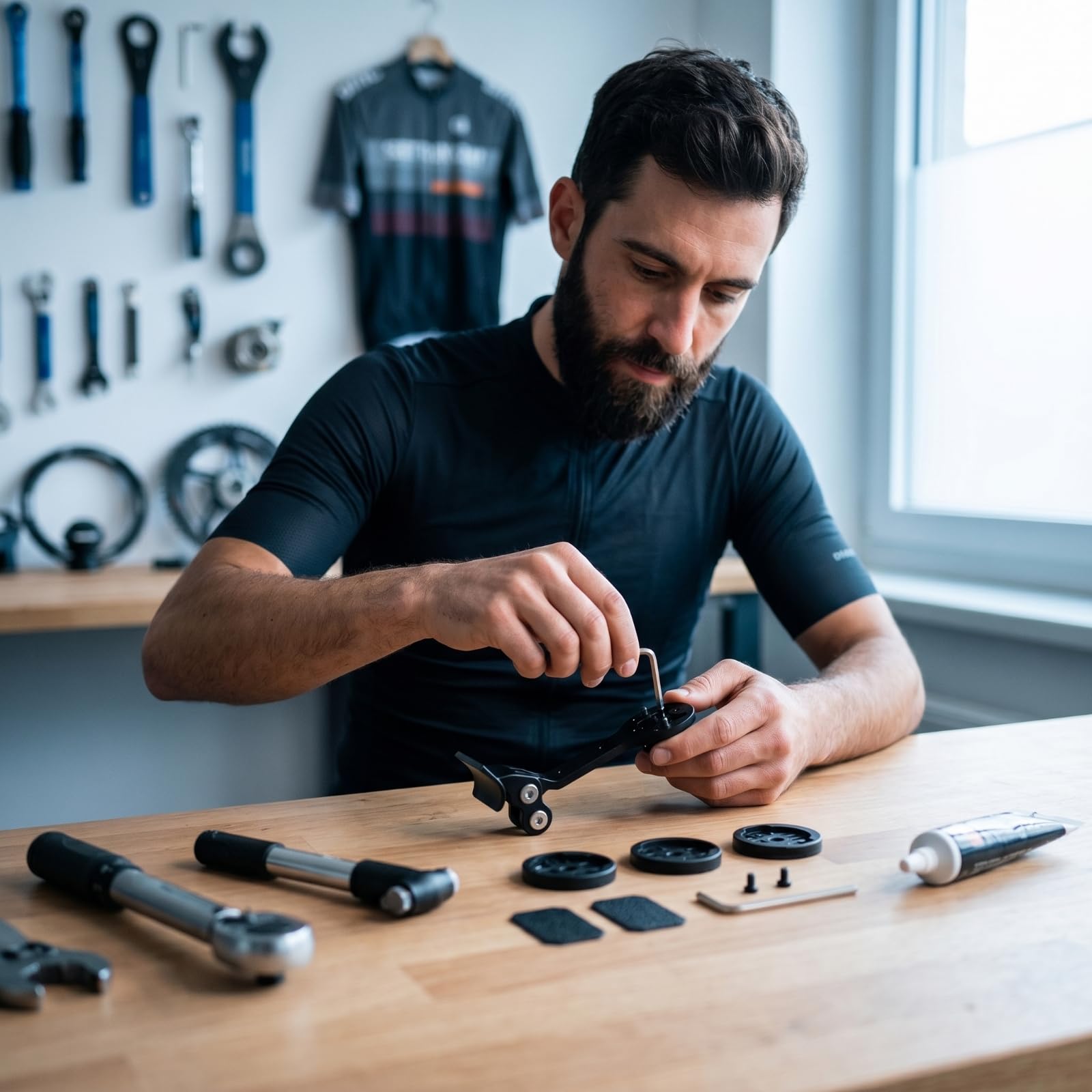 Baoblaze Support Guidon Vélo Support Compteur Caméra Éclairage Matériau Aluminium Plastique Robustesse Légèreté Compatibilité Multi Appareils Adapté au