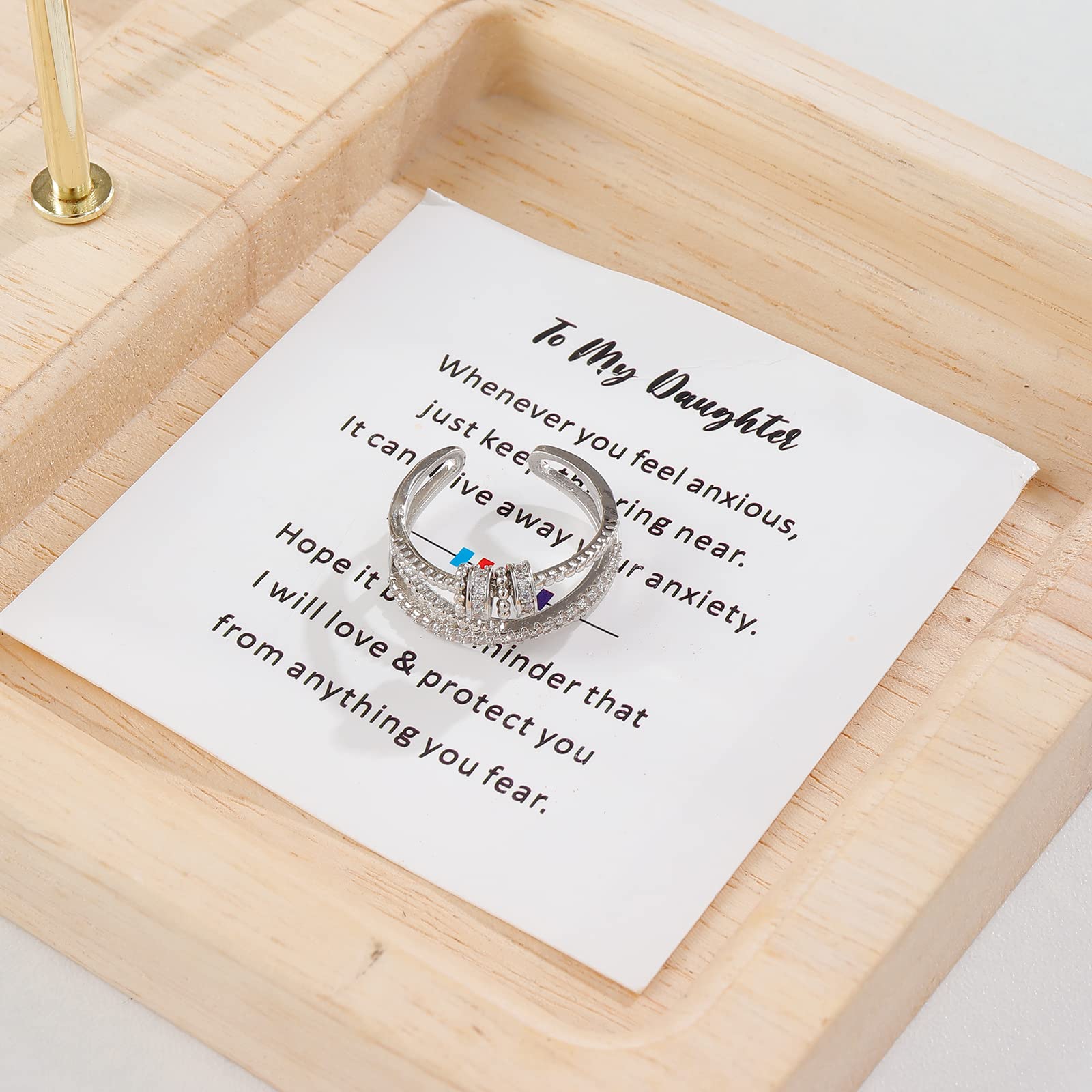 choice of all To My Fidget Ring Present from Mom Anxiety Ring for Women Trendy Stuff Valentines Day Mothers Day Presents - Image 4