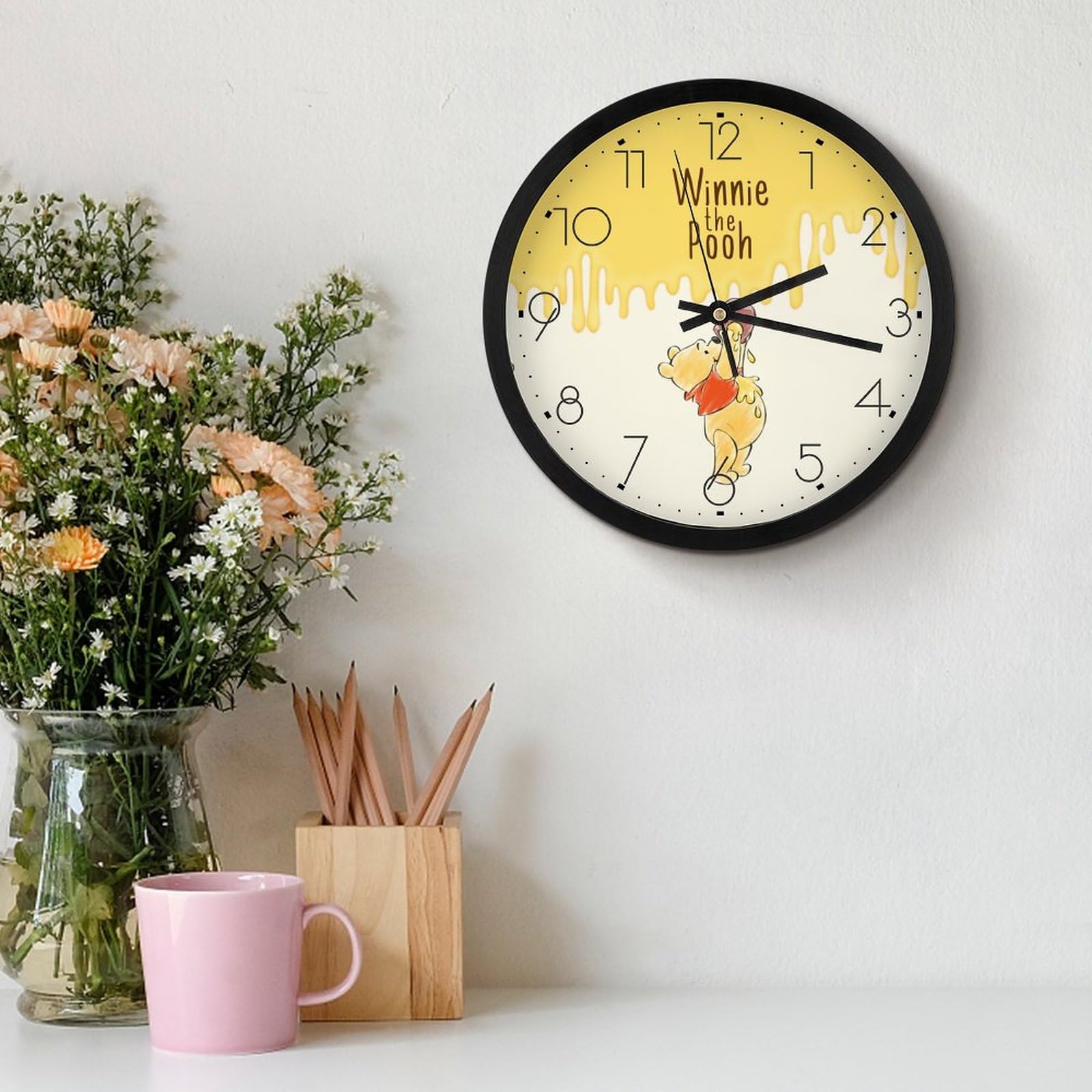 Amazon.co.jp: くまのプーさん 掛け時計 おしゃれ 北欧 壁掛け時計