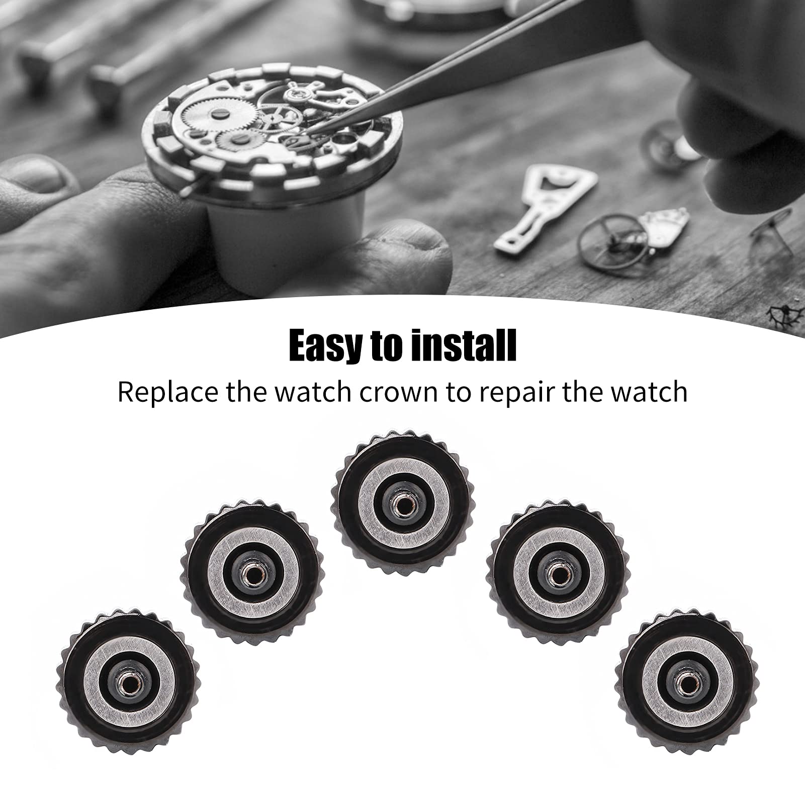 3X(Reparaturteil Für Quarzuhrwerk, Chronographente Produktbild-Vorschau 3