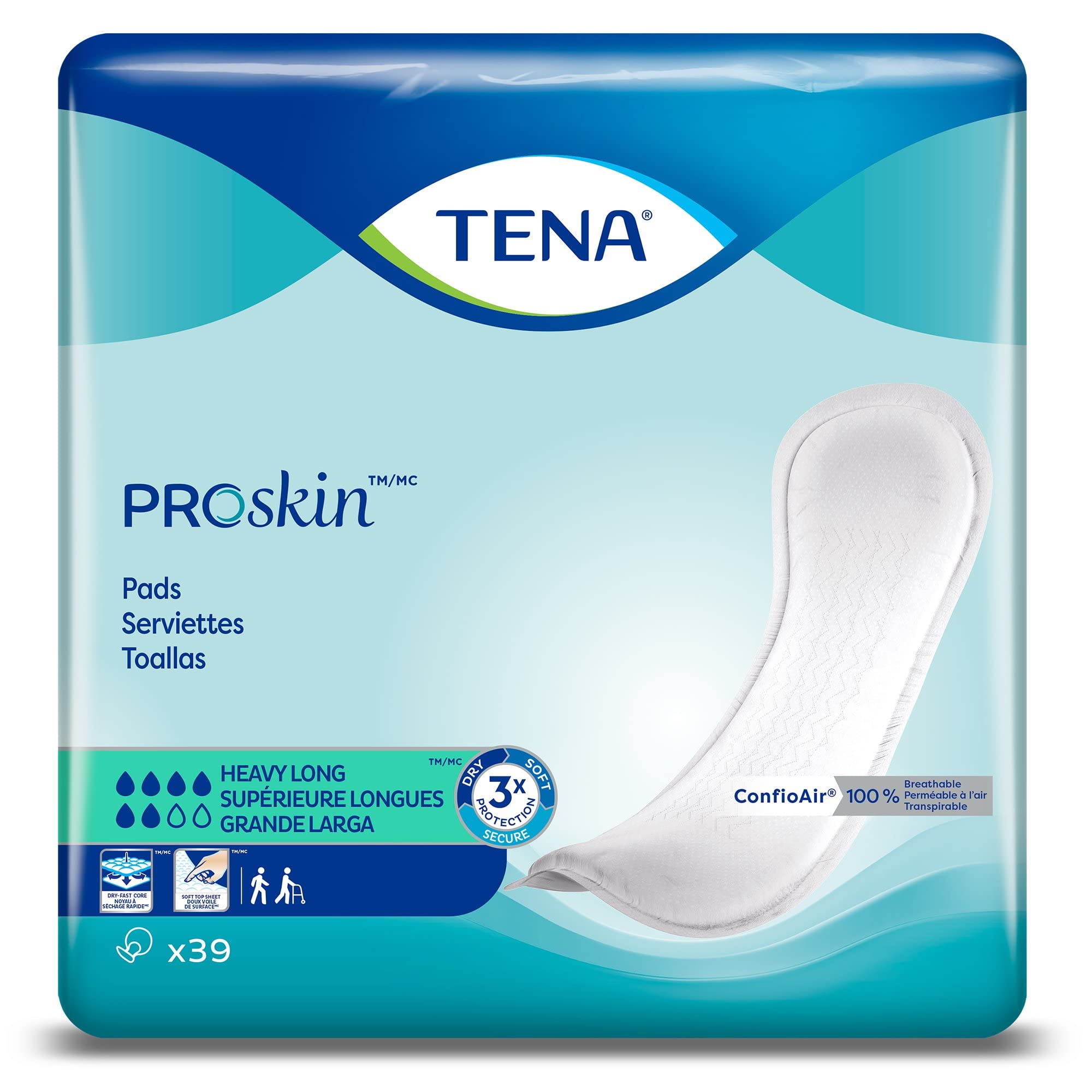 Amazon.com: TENA ProSkin Heavy Long Unisex Incontinent Pad Long