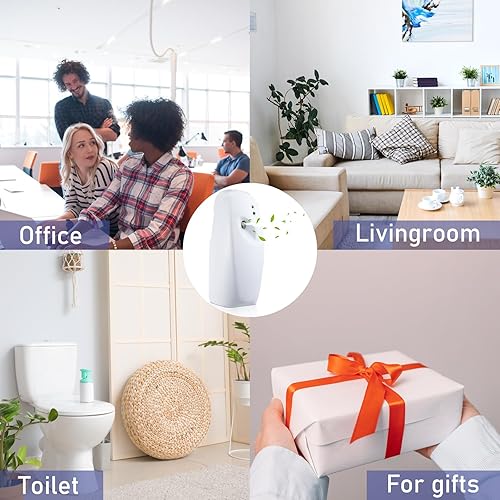 Miniatura 6 de Uiifan Dispensador automático de ambientador en aerosol, 8.27 x 3.15 x 3.15 pulgadas, montado en la pared, dispensador automático de ambientador,