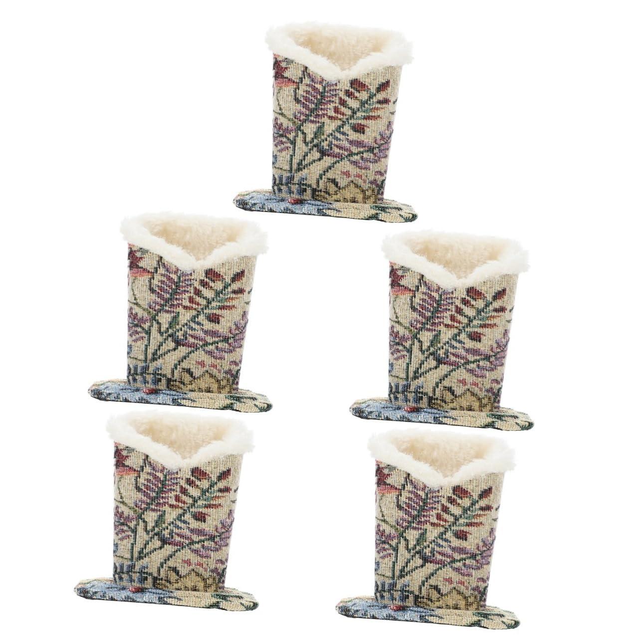 Garneck 5 Pz Porta Occhiali Bicchierini di Custodia per Occhiali da Donna Portaocchiali Foderato Soffice Custodia per Occhiali in Peluche Moda Bianca Plastica Espositore Viaggiare