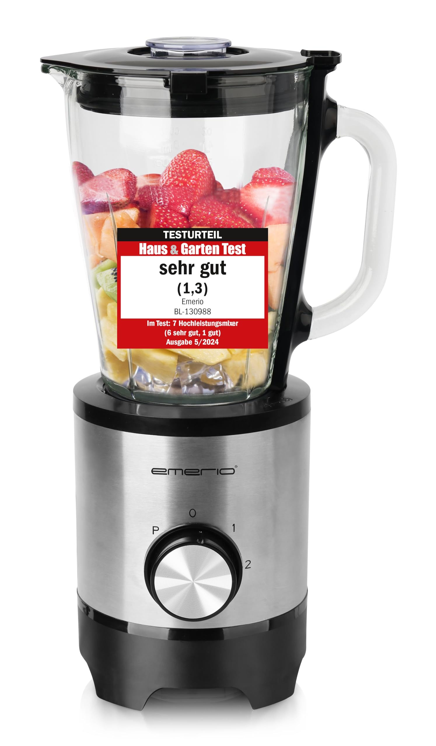 EMERIO Standmixer mit 1,5-Liter-Glasbehälter