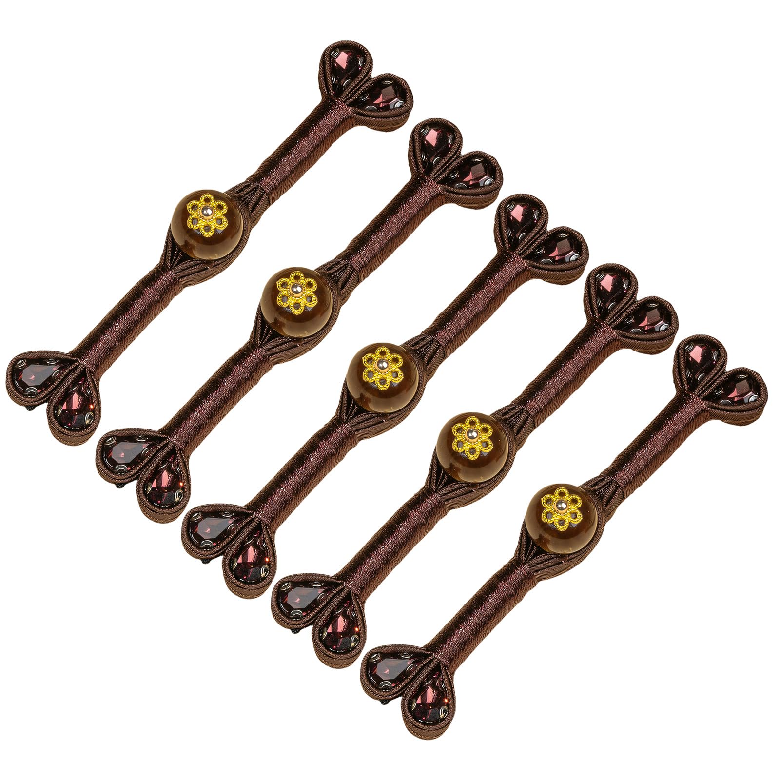 Tsophreniq I 5Pcs Cheongsam Knot Button Fasteners Traditional Chinese Button Closure For Wedding Dress Garment Making Sewing Craft Cheongsam Knot Fasteners Traditional Chinese Closure