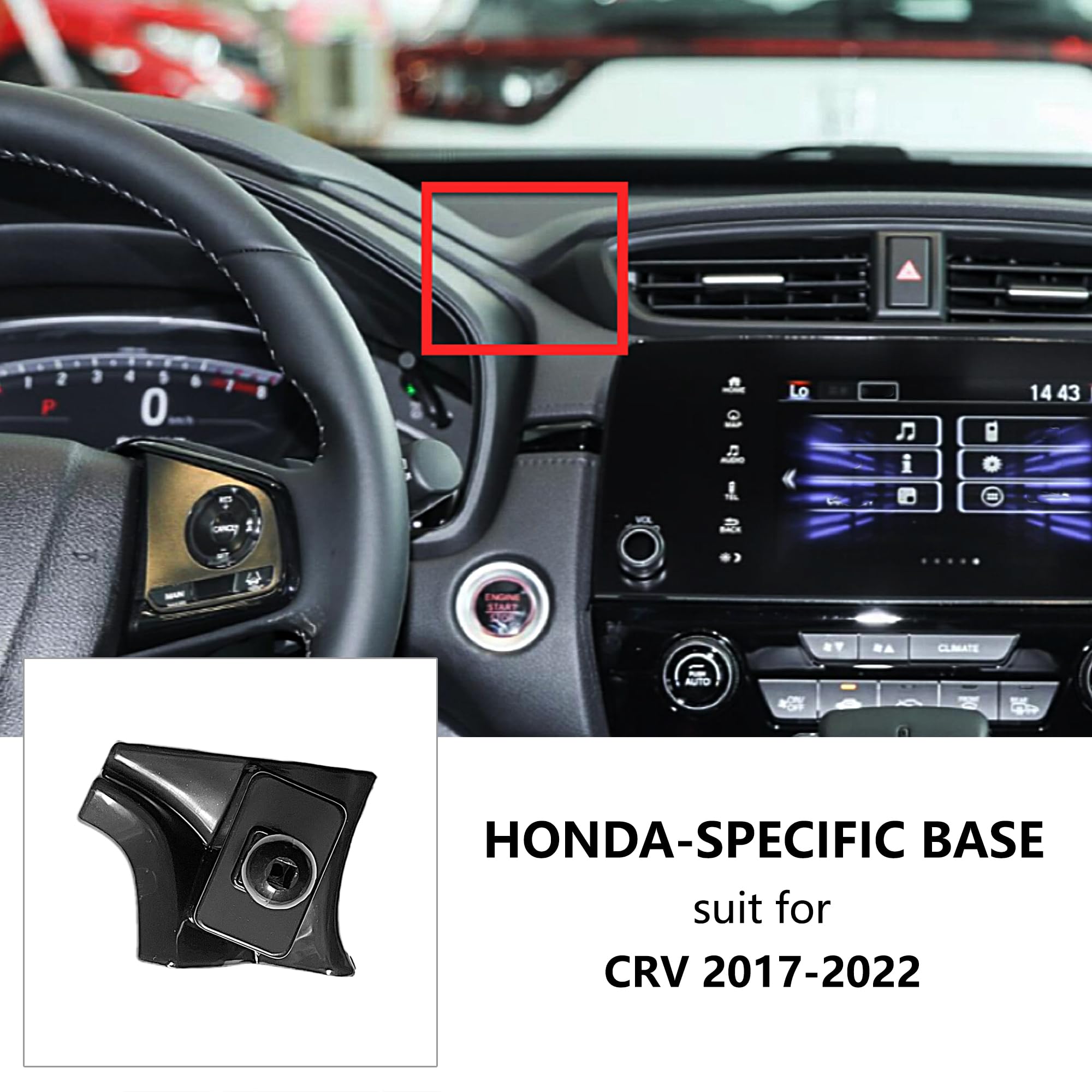 UDIWOK CR-V - Soporte de coche exclusivo para teléfono móvil Honda CR-V (2017 ~ 2022)