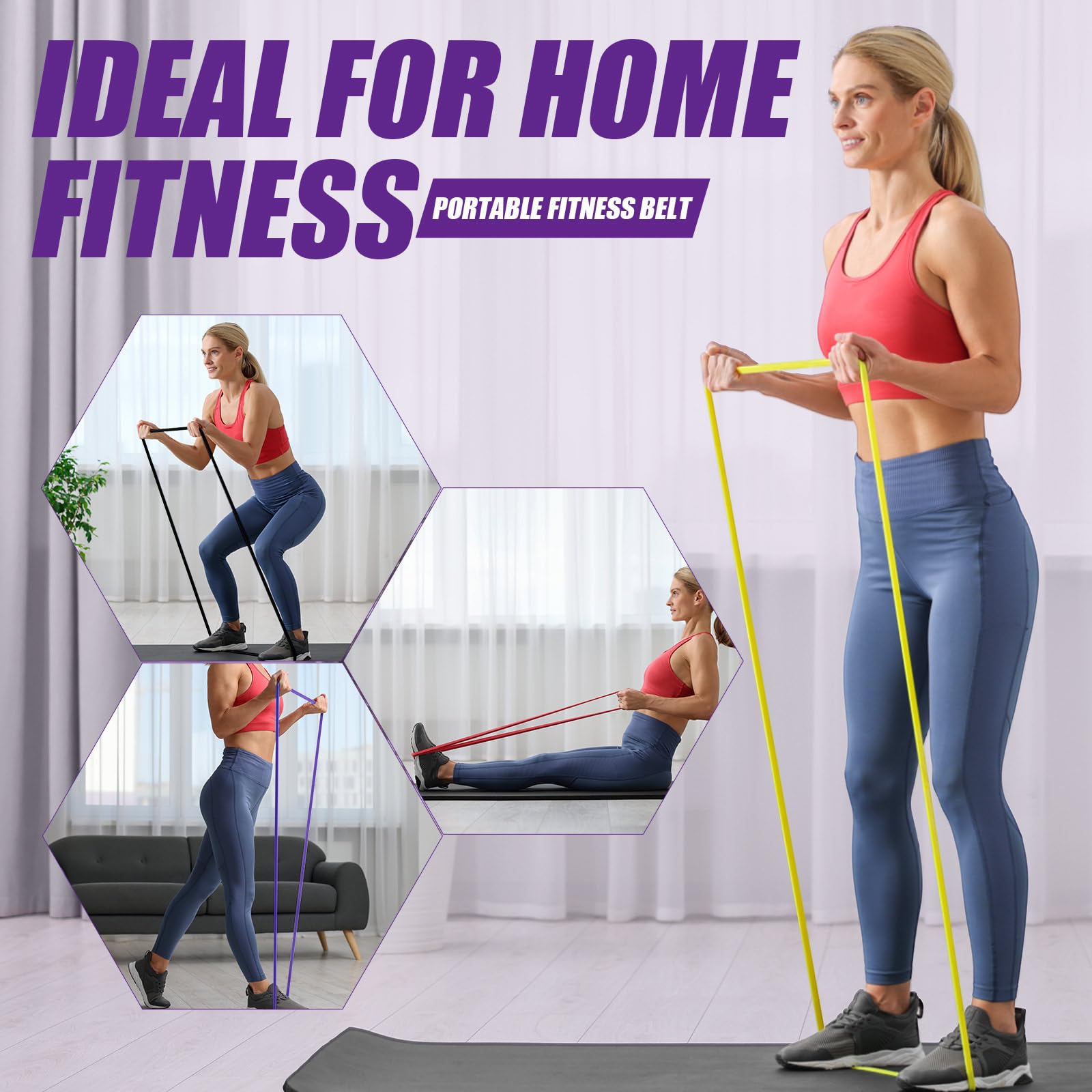 Foilswirl 10 bandas de resistencia para dominadas, bandas elásticas de ejercicio resistentes de 15 a 125 libras para hombres y mujeres, entrenamiento, yoga, terapia física