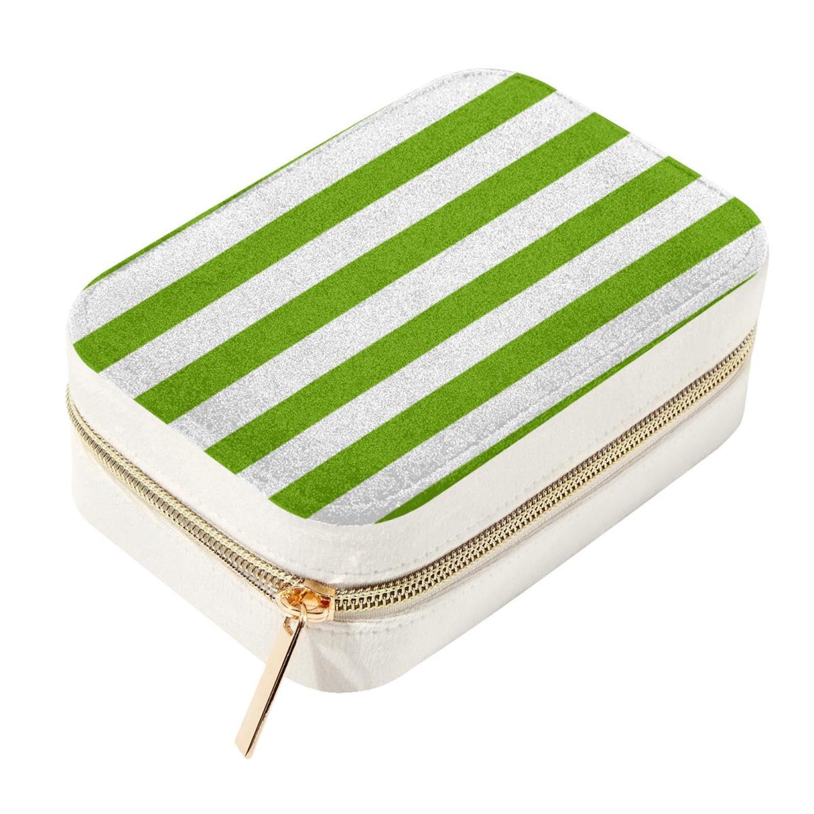 Boîte de voyage à bijoux pour filles avocat vert présentoir bagues et colliers
