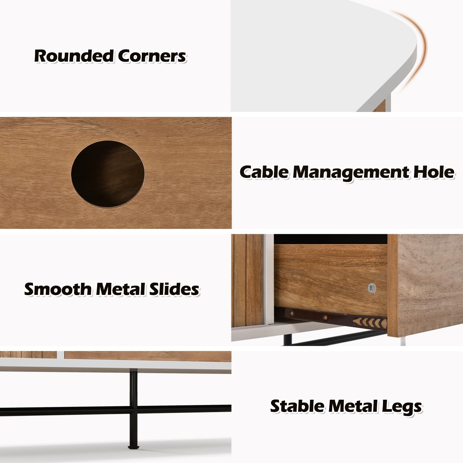 Credenza Buffet In Bambù 120x78cm - Con Ante, 3 Ripiani, Mobile Cucina/Soggiorno, Antiribaltamento - Foto 3