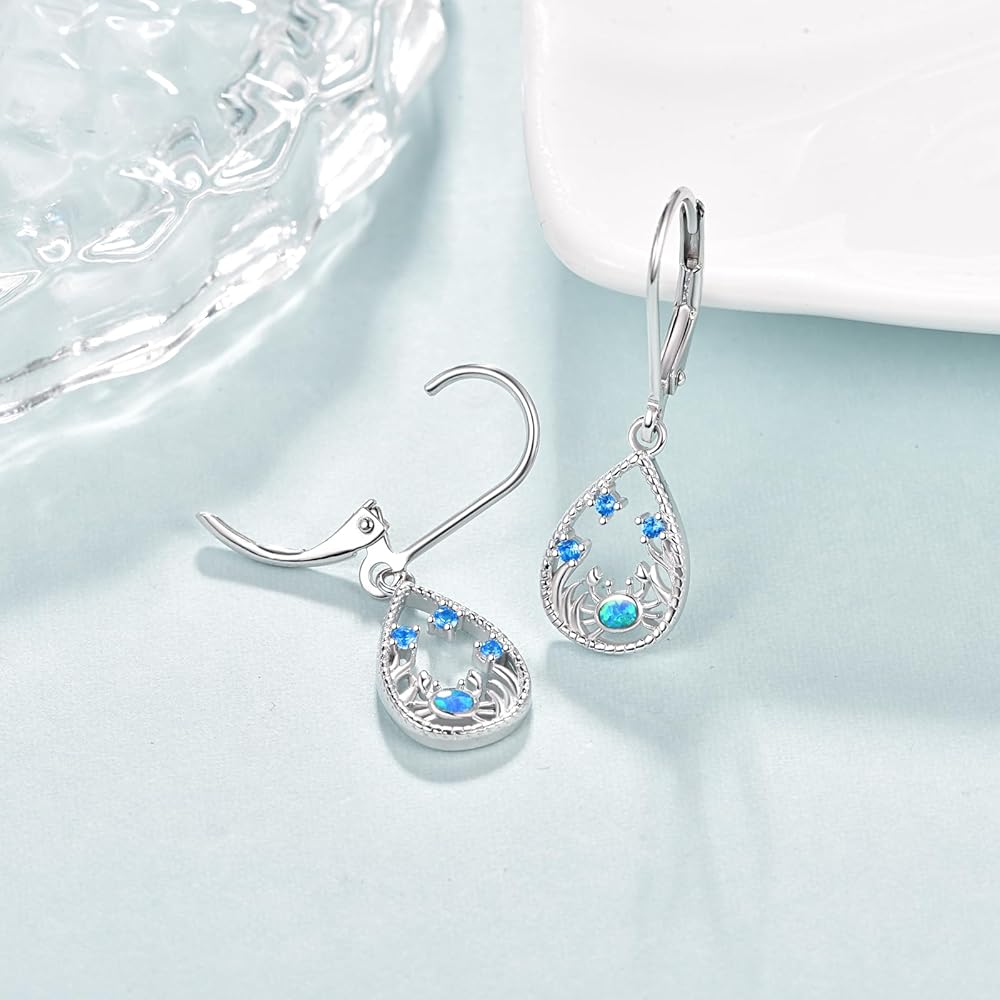 Amazon | KINGWHYTE カニピアス 女性用 925 ステリング シルバー