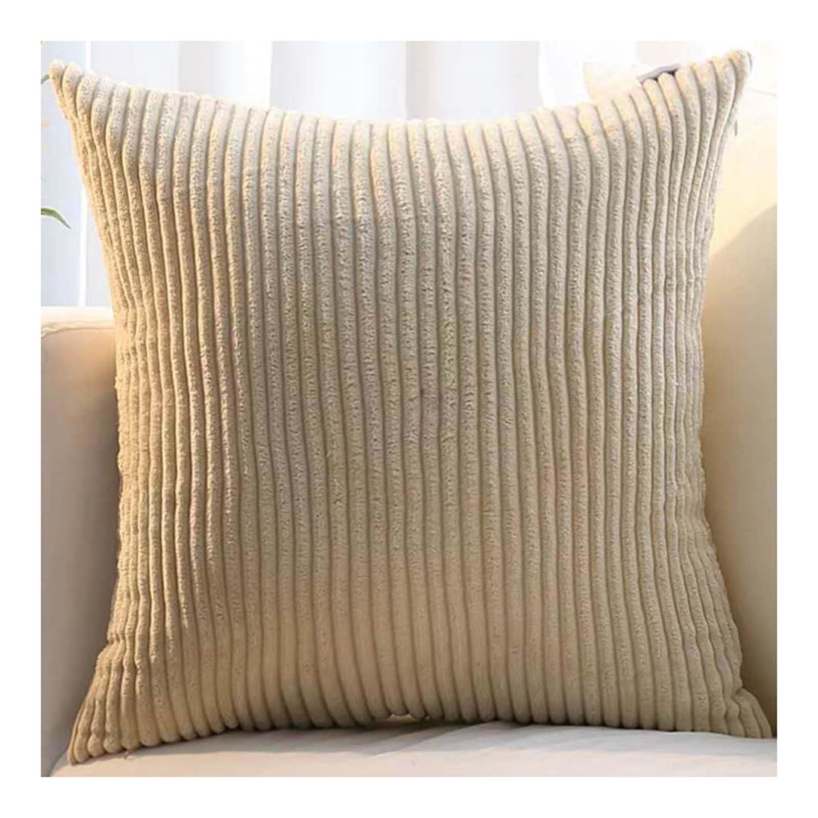 Set of 2 Sofa Pillow Cover corduroy 80x80 Cushion Cases 45x45 60x60 75x75 Decorative Square Throw Pillow Cases with Zipper for Couch Sofa Bed Pillowcase Protectors covers(Color 6,30x50cm/12x20in(2PC))