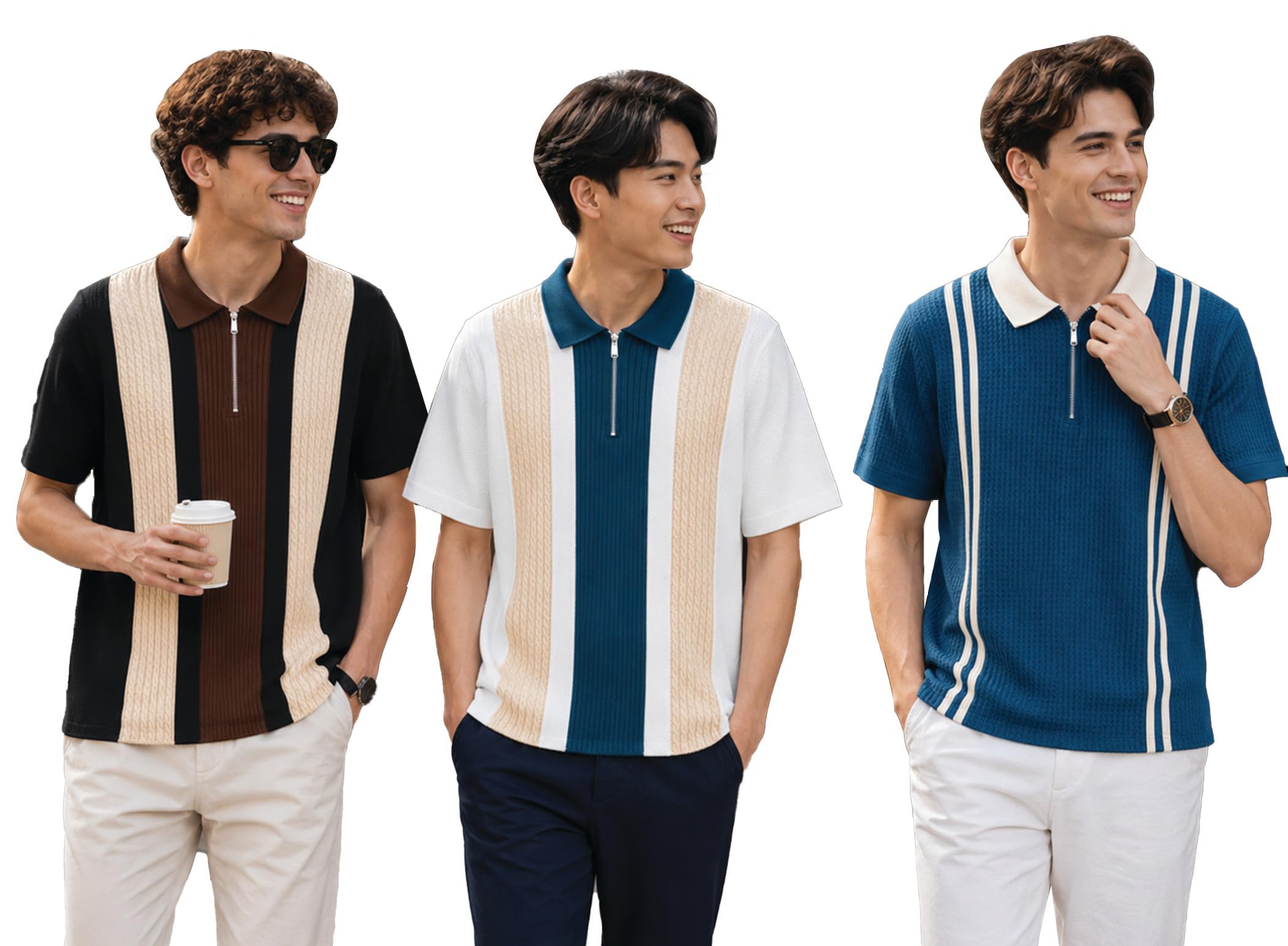 ausk Men's Polo Collar T-Shirt | Regular Fit Half Sleeve Casual Wear Tshirt for Men | Stylish Everyday Fashion Polo T Shirt for Mens-picture-29