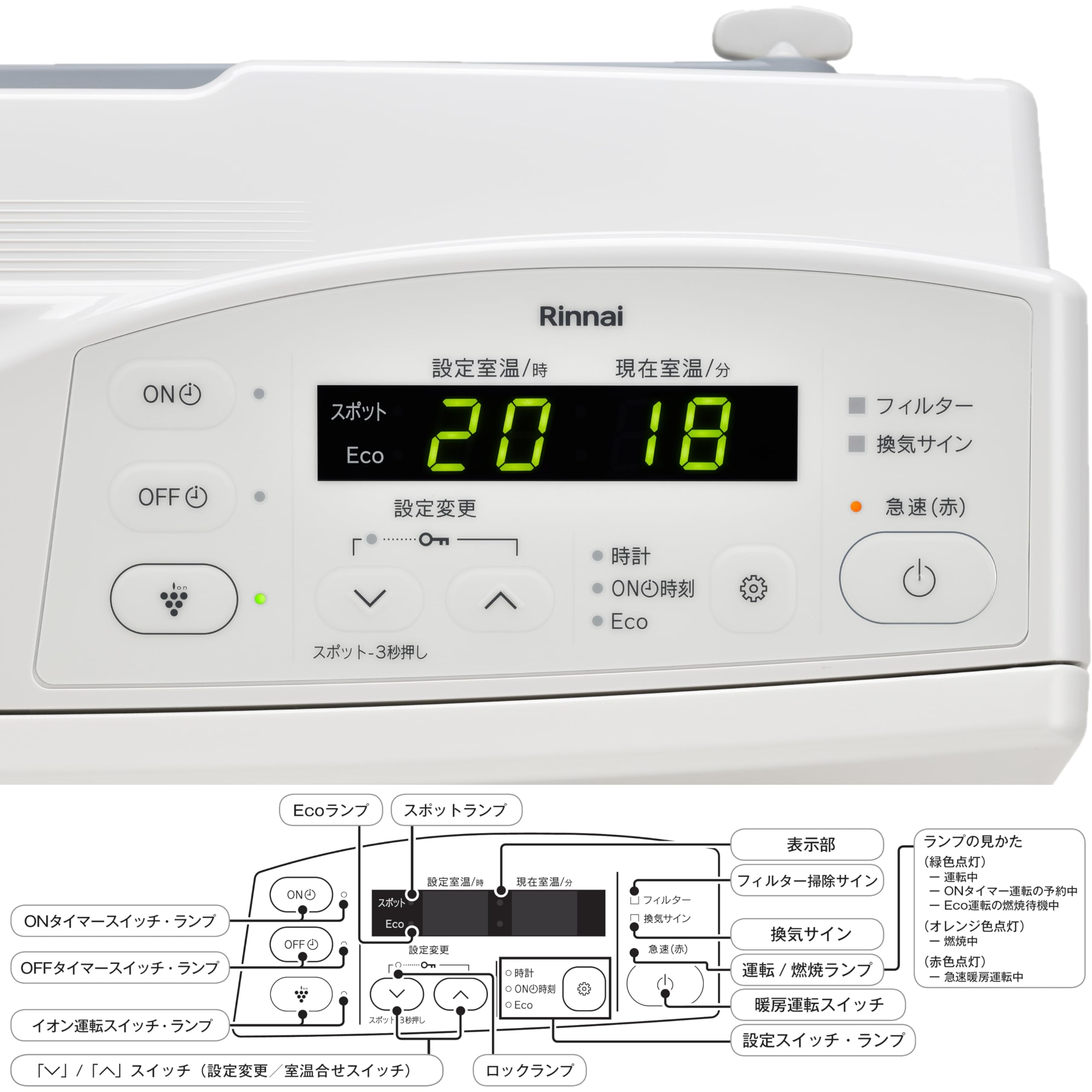 Amazon | リンナイ ガスファンヒーター 木造11畳/コンクリート造15畳
