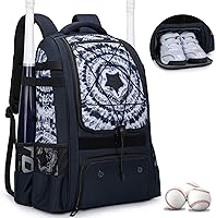 KAVIGOR Nova Flare Youth Baseball Softball Bag - 50L Backpack with Shoe Compartment & 4 Bat Holders