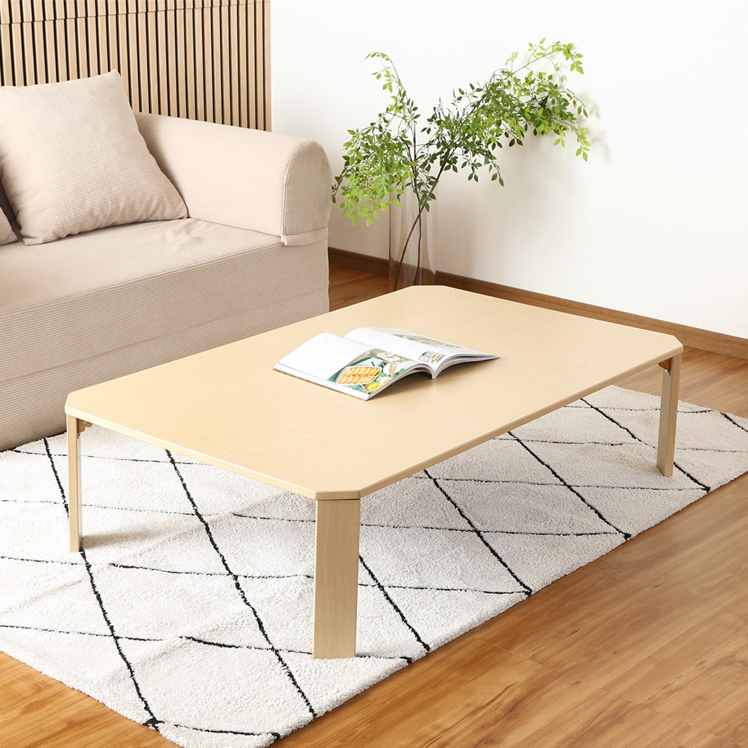 Amazon.co.jp: 不二貿易 UVモダンローテーブル エルフ ホワイト