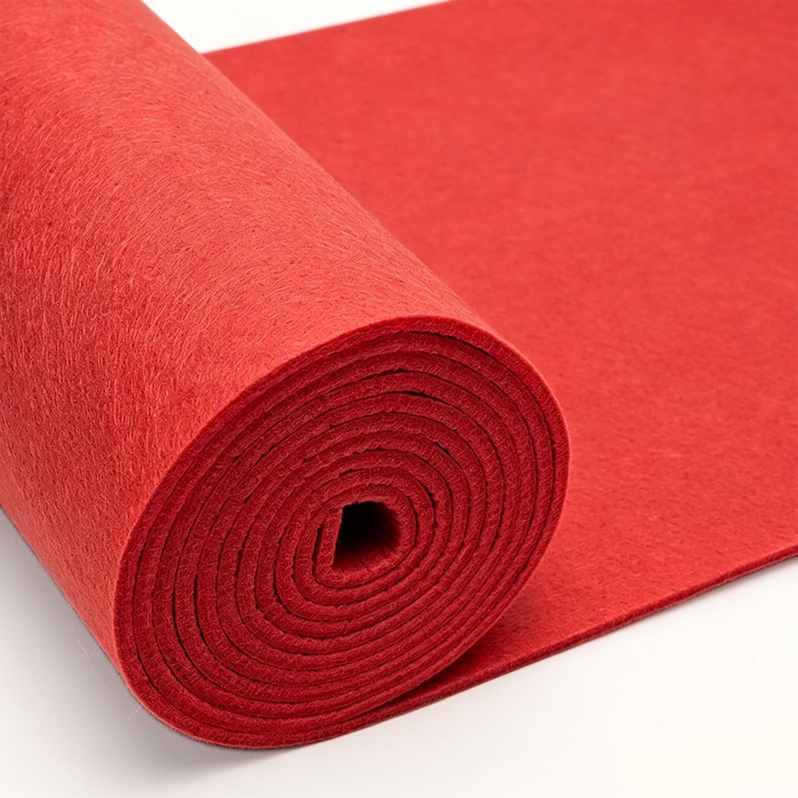 LUPATDY Filzrolle Filzstoff 30cm x 250cm Meterware, 4mm Stark, Filzmatte,Filz für DIY Aufbewahrungstasche Patchwork Nähen Filz zum Basteln Handwerken Dekoration Flaggenrot