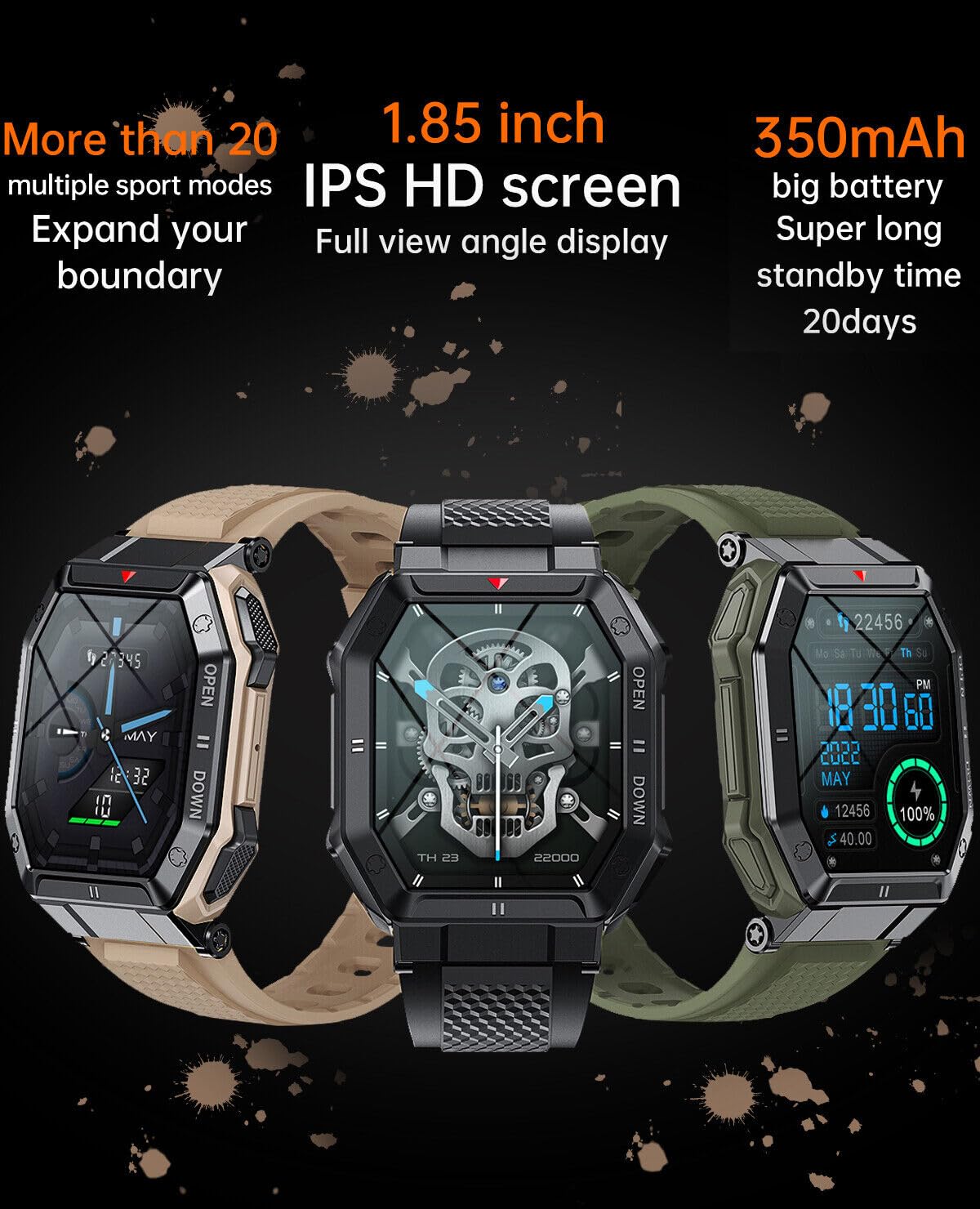 Amazon.com: Smart Watch for ZTE Nubia Red Magic 9s Pro Military