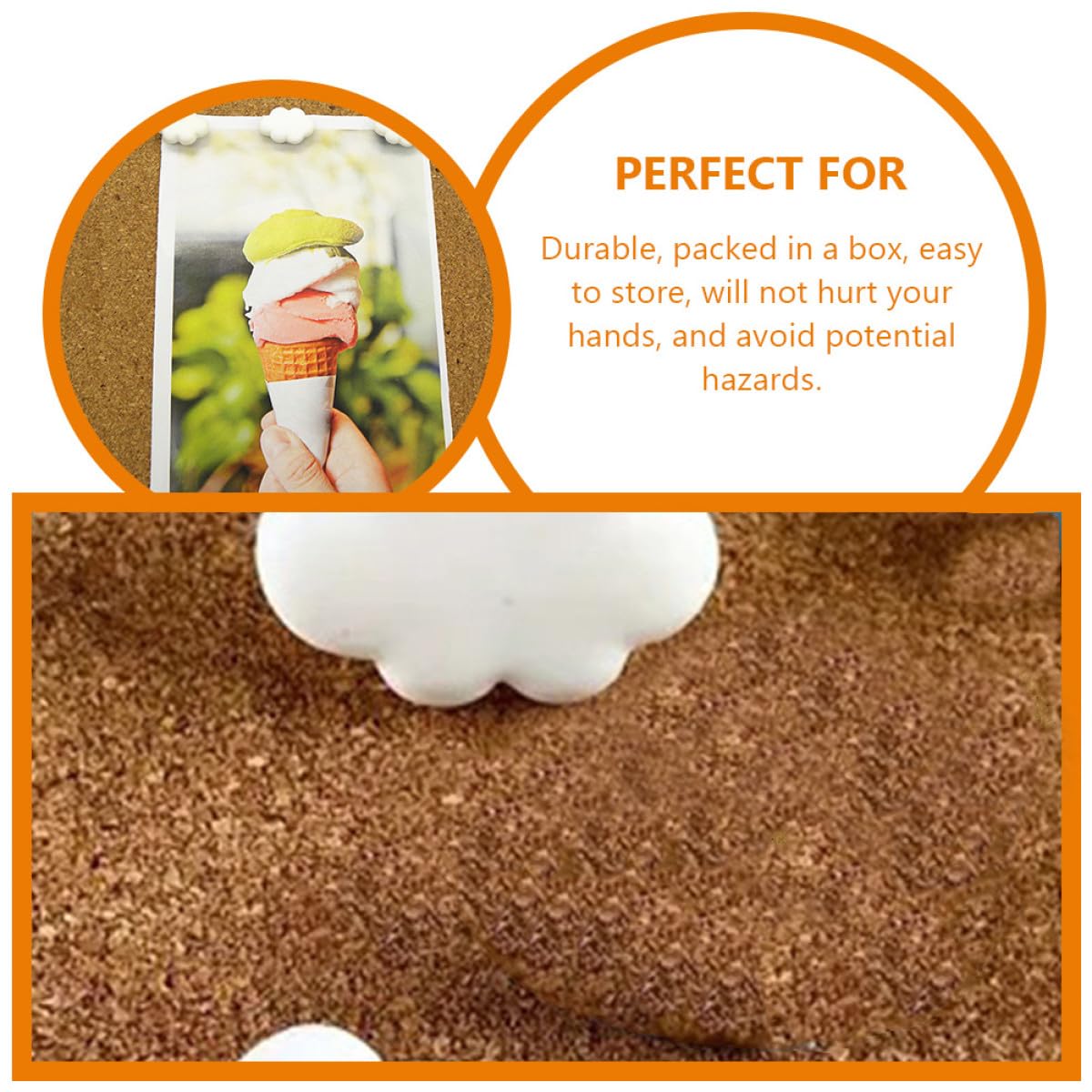 Uonlytech 5 Sätze Creme Weiße Wolkenpushpin Pastell Daumennägel Für Pinnwand Dekorationen Dekorative Stecknadel Schwarzes Brett Drücken Kork Süße Pinnwand Wände Stifte Tack Harz 30 Stück * 5