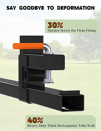 Miniatura 3 de Abrazadera resistente de 43 pulgadas de 2000 libras en horquillas de palet con barra estabilizadora ajustable para cargador de cucharones de