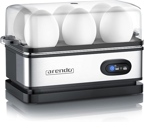 Arendo Sixcook Stainless Steel Egg Cooker with Keep Warm