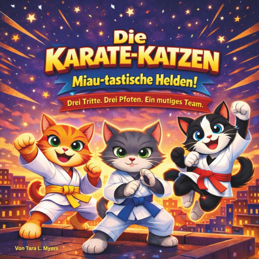 Die Karate-Katzen: Miau-tastische Helden!: Kinderbücher | Drei Tritte. Drei Pfoten. Ein mutiges Team | Abenteuer | Tiere | Katzen | Reimgeschichte | ... 21,6 x 21,6 cm (Children's Books in German)