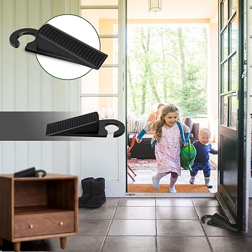 Miniatura 6 de Vncczi Topes de puerta, paquete de 4 topes de puerta de goma de alta calidad, topes de puerta para puerta resistente, topes de puerta para la parte