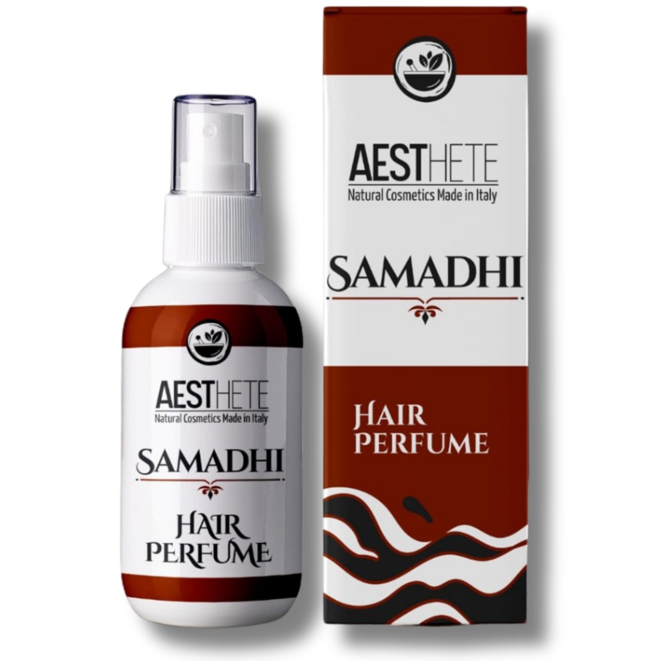 SAMADHI - Parfum Cheveux Femme Et Homme Avec Jasmin, Cèdre Et Vanille, Hydratant Et Nourrissant. Sans Alcool, Parfum Longue Durée, Huile Cheveux Spray - 50ml - Non Gras - Made In Italy, Aesthete