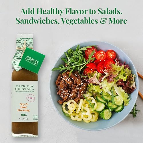 Miniatura 2 de Patricia Quintana Aderezo prémium de soja y lima - Sabroso aderezo artesanal para ensaladas y adobo, hecho con aceite de aguacate virgen mexicano.