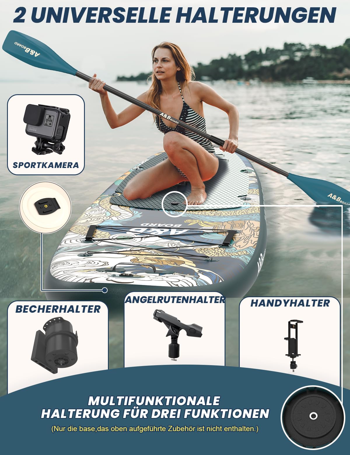 A&BBOARD SUP Gonfiabile Adulti con Tutti gli Accessori,335 cm Tavola da Stand up Paddle Board Gonfiabile per Tutti i Livelli di Abilità