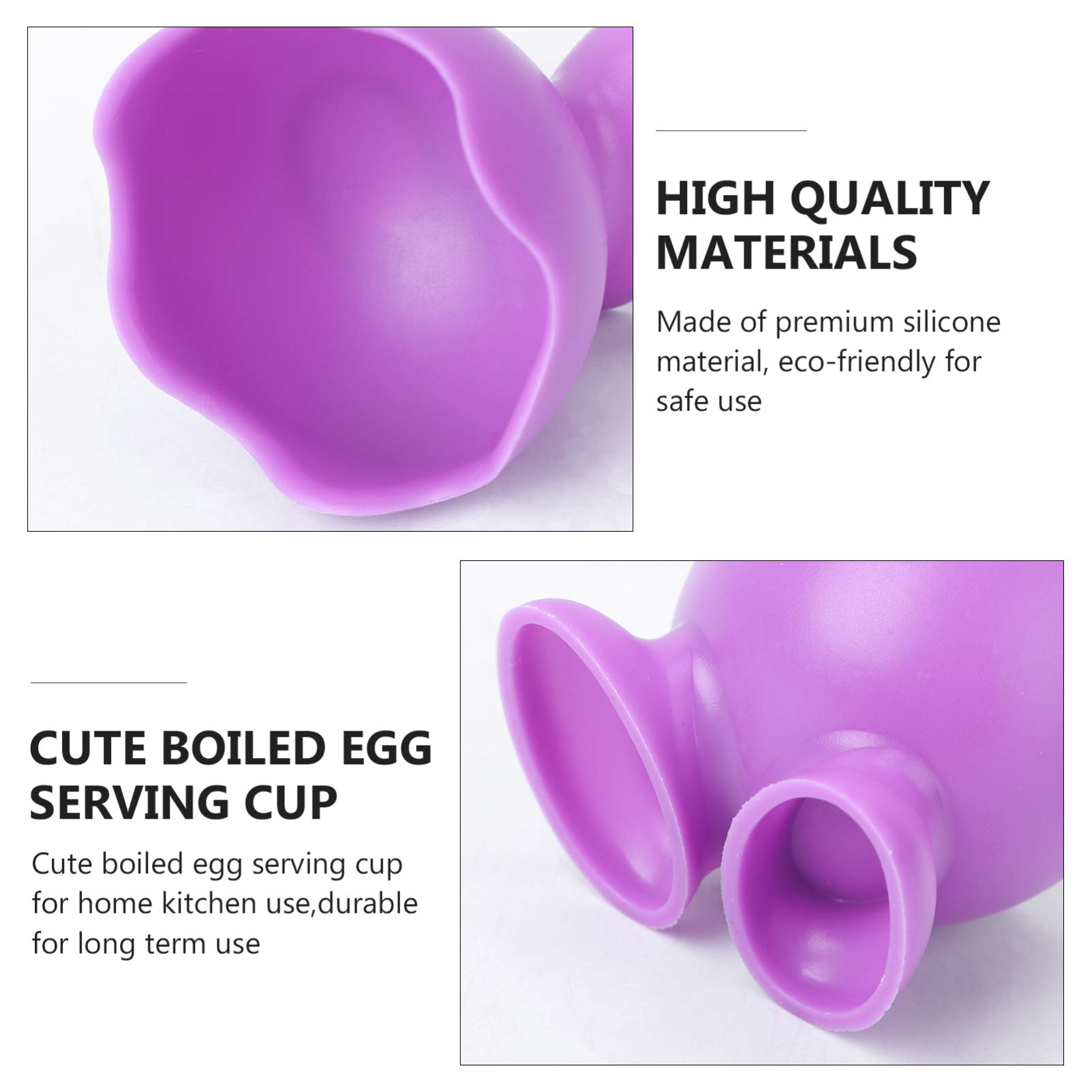 Tofficu Silicone Egg Holder Cups Egg Holders for Boys and Girls for Home Random Color